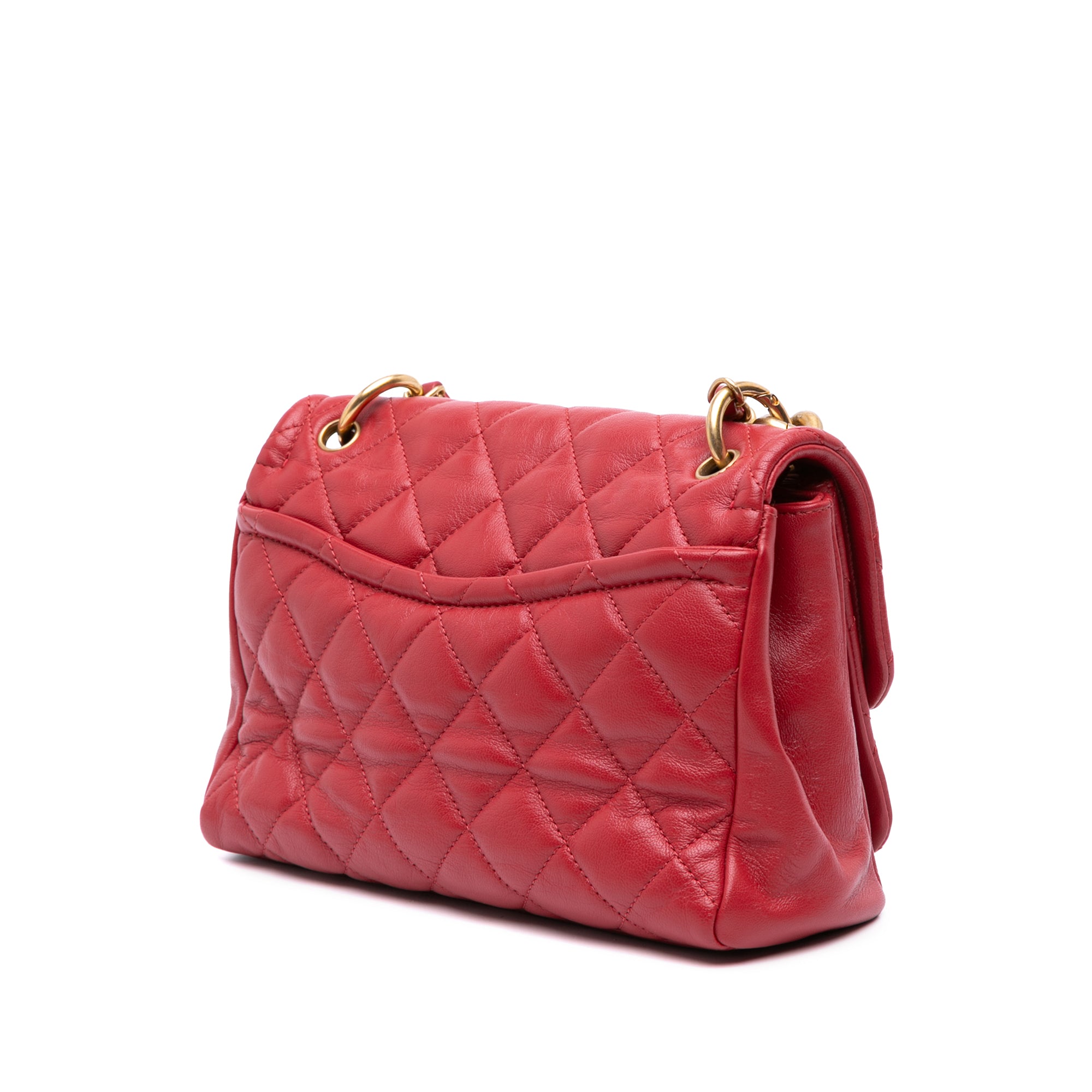 Chanel Small Quilted Lambskin Chain Link Flap - image 2
