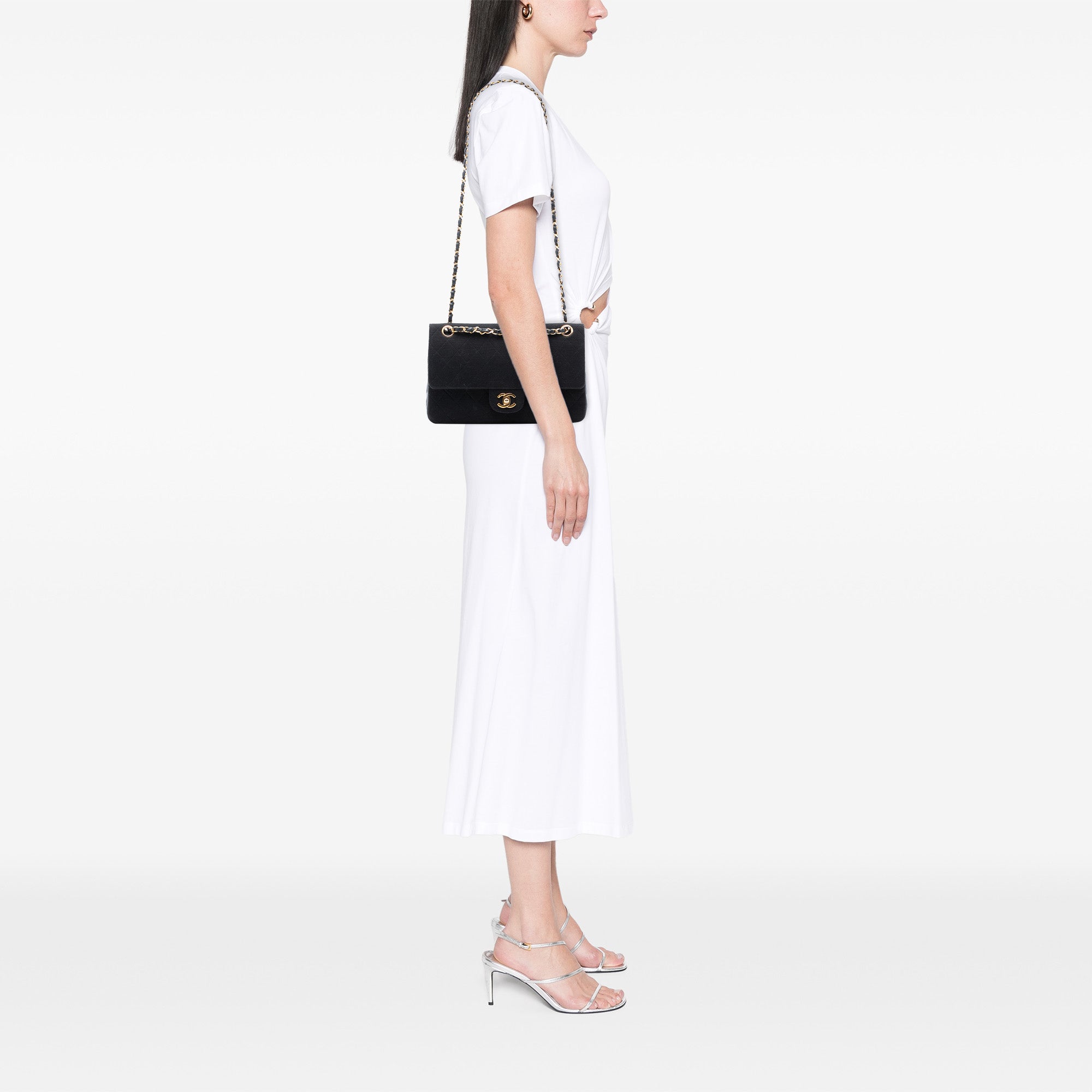 Chanel Medium Classic Jersey Double Flap - image 7