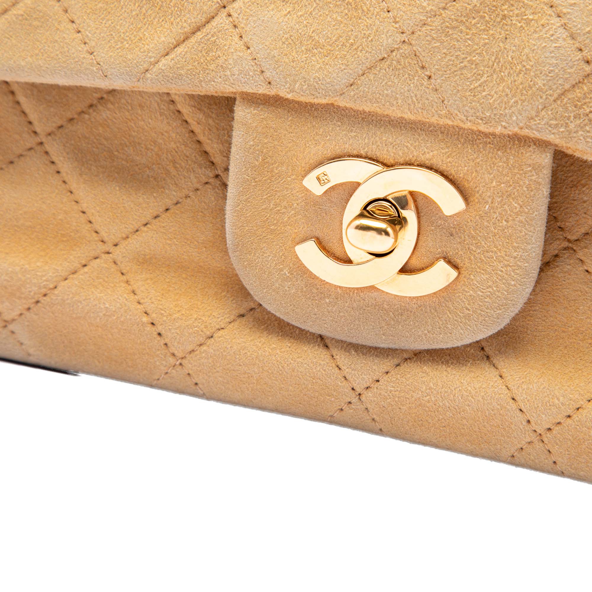 Chanel Small Classic Suede Double Flap - image 5