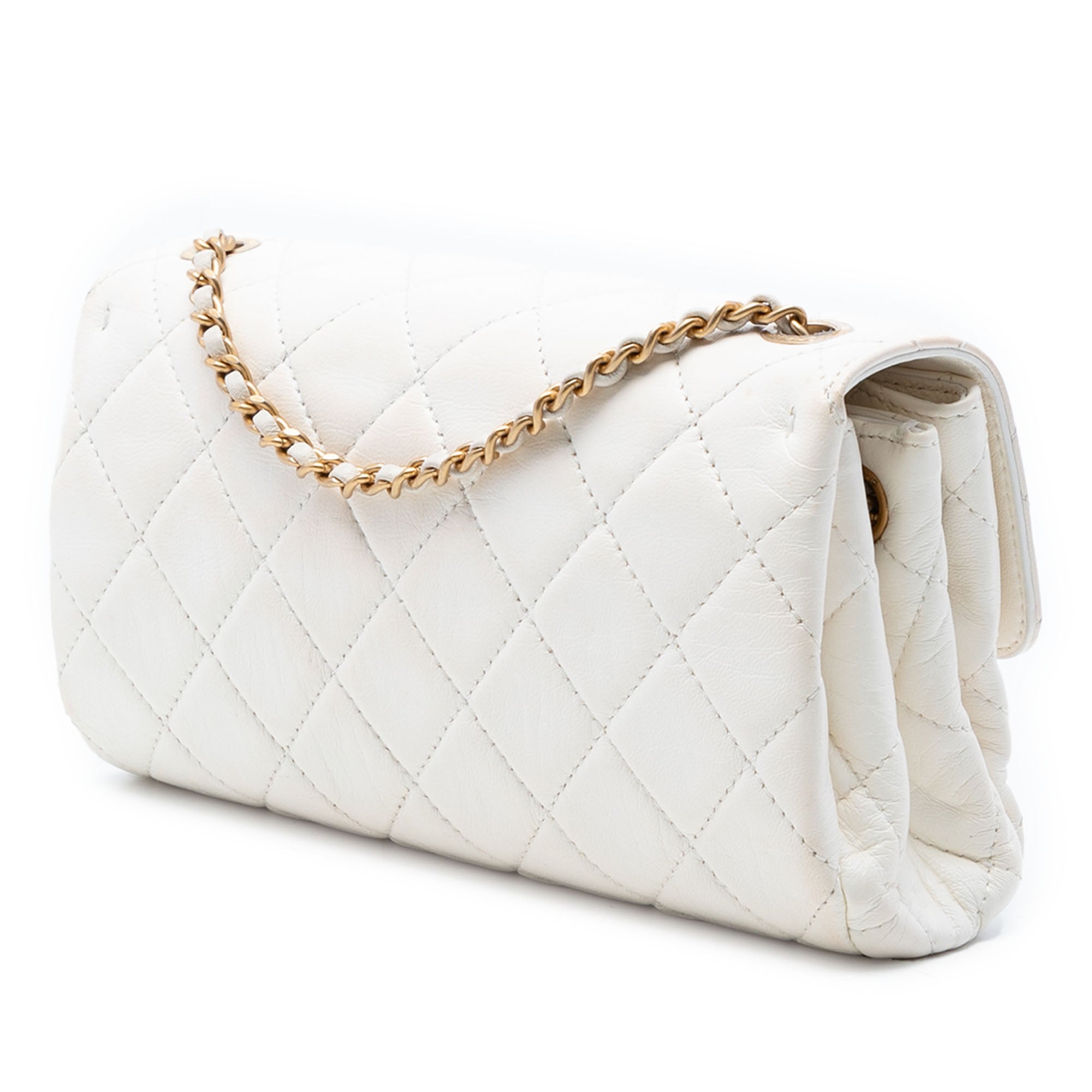 Chanel Small CC Quilted Aged Calfskin Accordion Flap - image 2