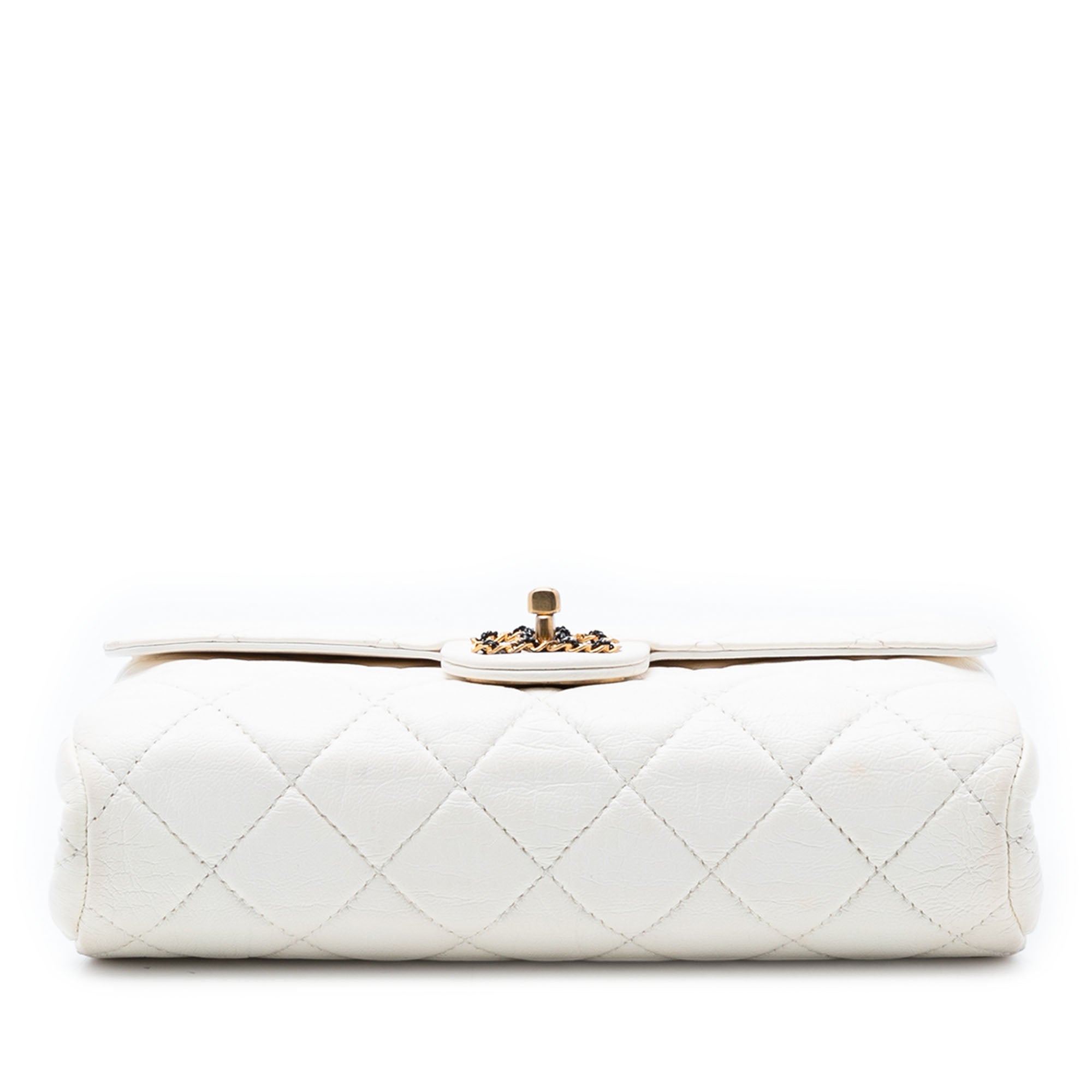 Chanel Small CC Quilted Aged Calfskin Accordion Flap - image 3