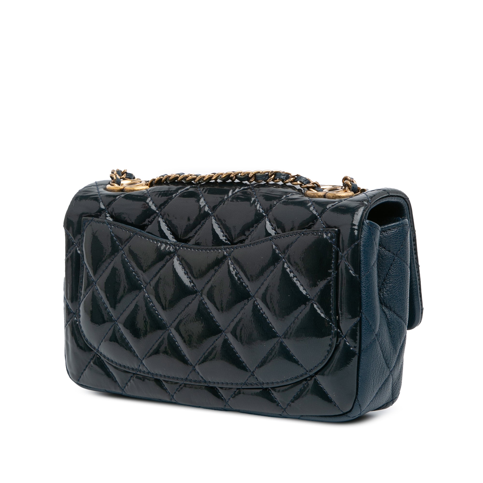 Chanel Paris-Salzburg Small Patent and Goatskin CC Eyelet Flap - image 2