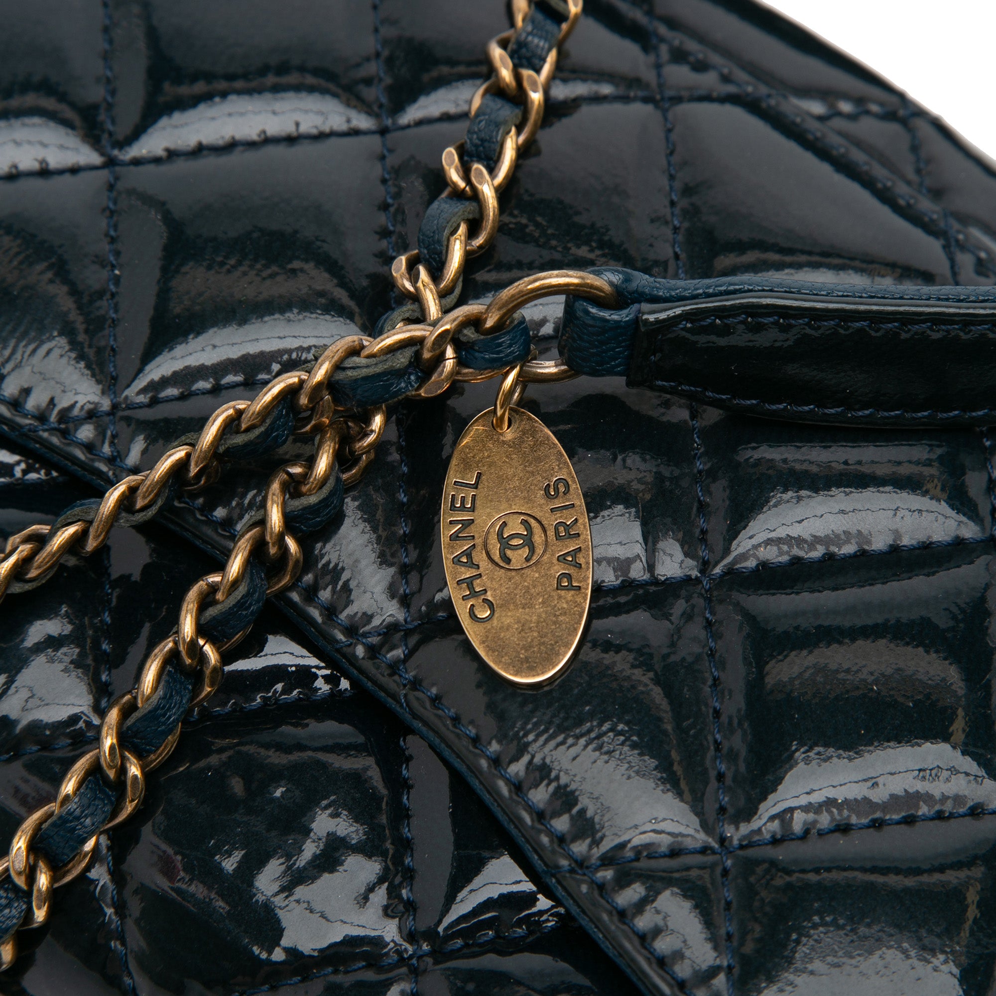 Chanel Paris-Salzburg Small Patent and Goatskin CC Eyelet Flap - image 7