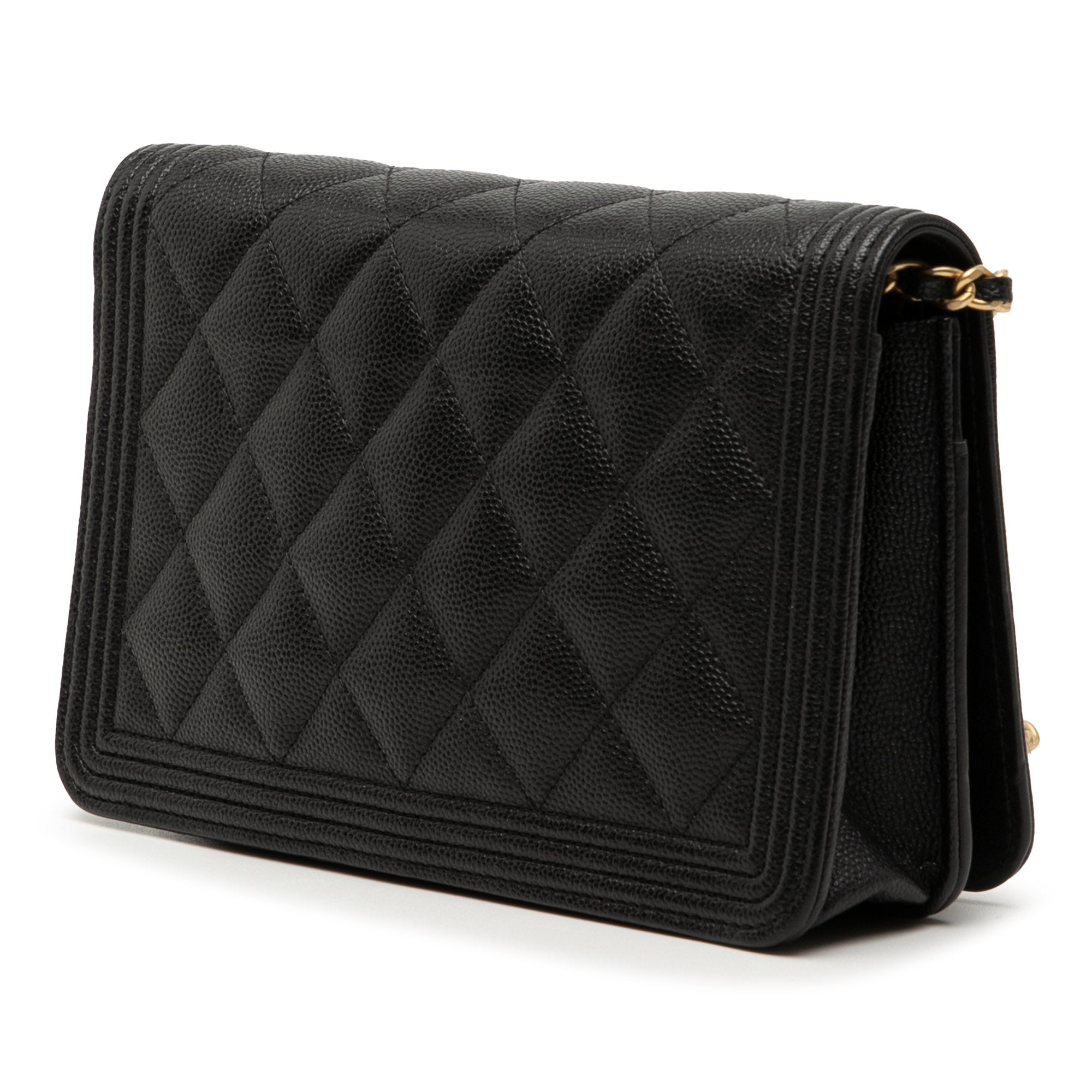 Chanel Quilted Caviar Boy Wallet on Chain - image 2