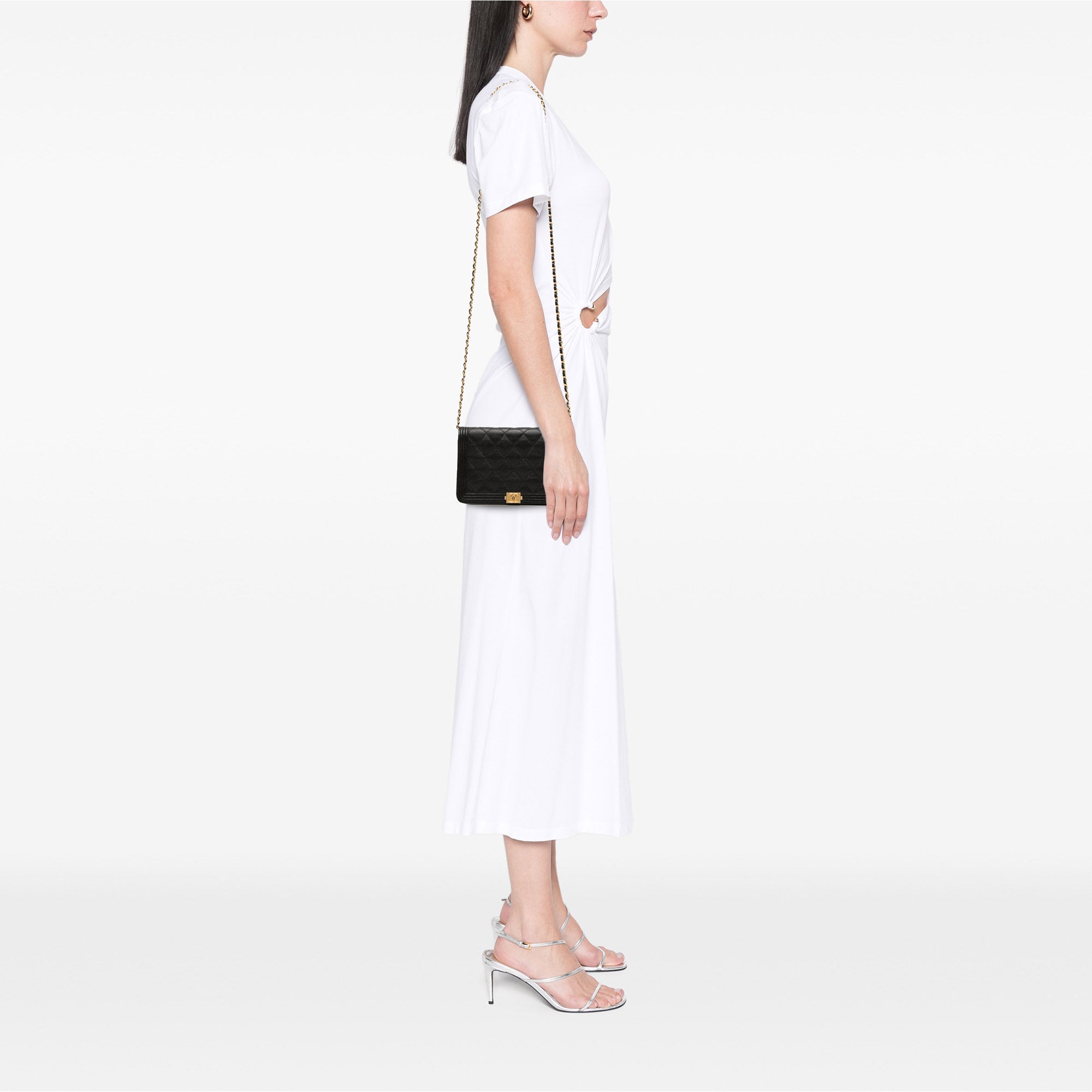 Chanel Quilted Caviar Boy Wallet on Chain - image 7