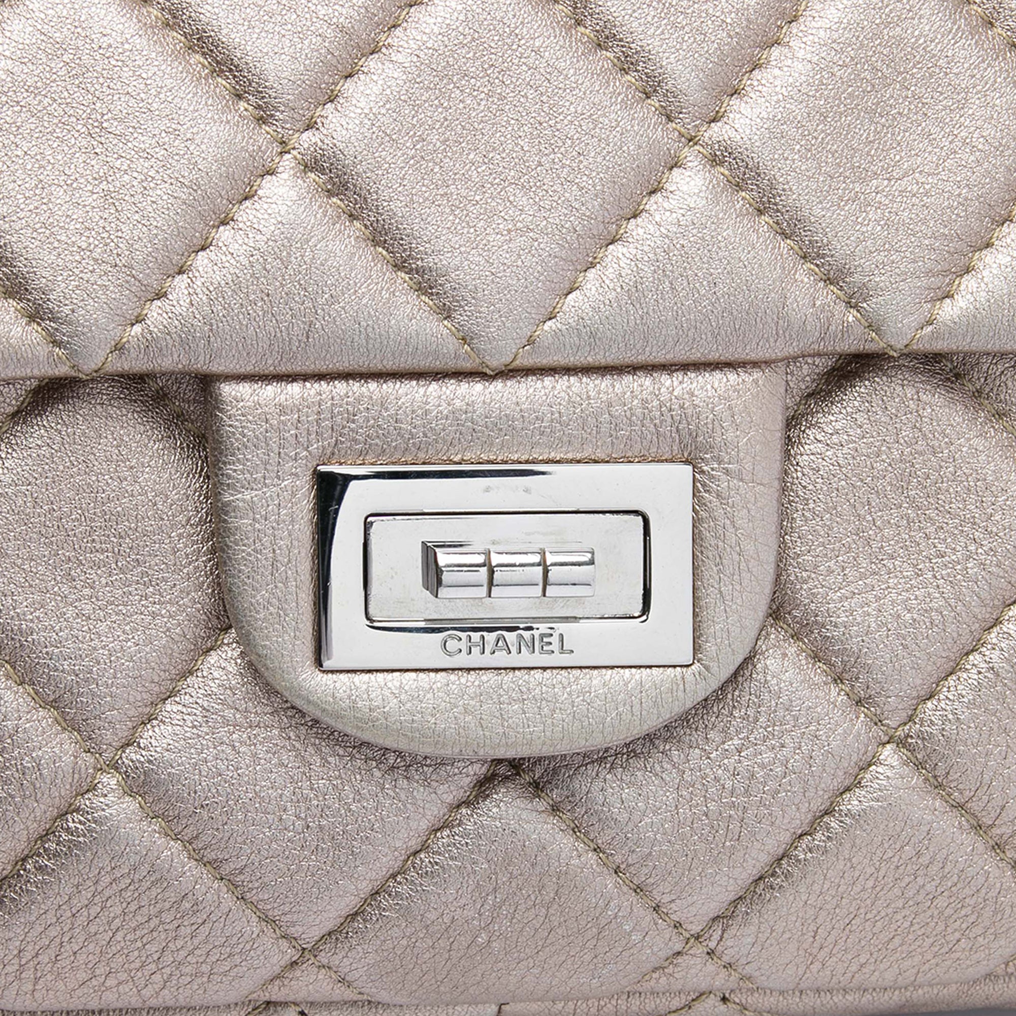 Chanel Large Quilted Iridescent Calfskin Reissue 2.55 Roll Clutch - image 5