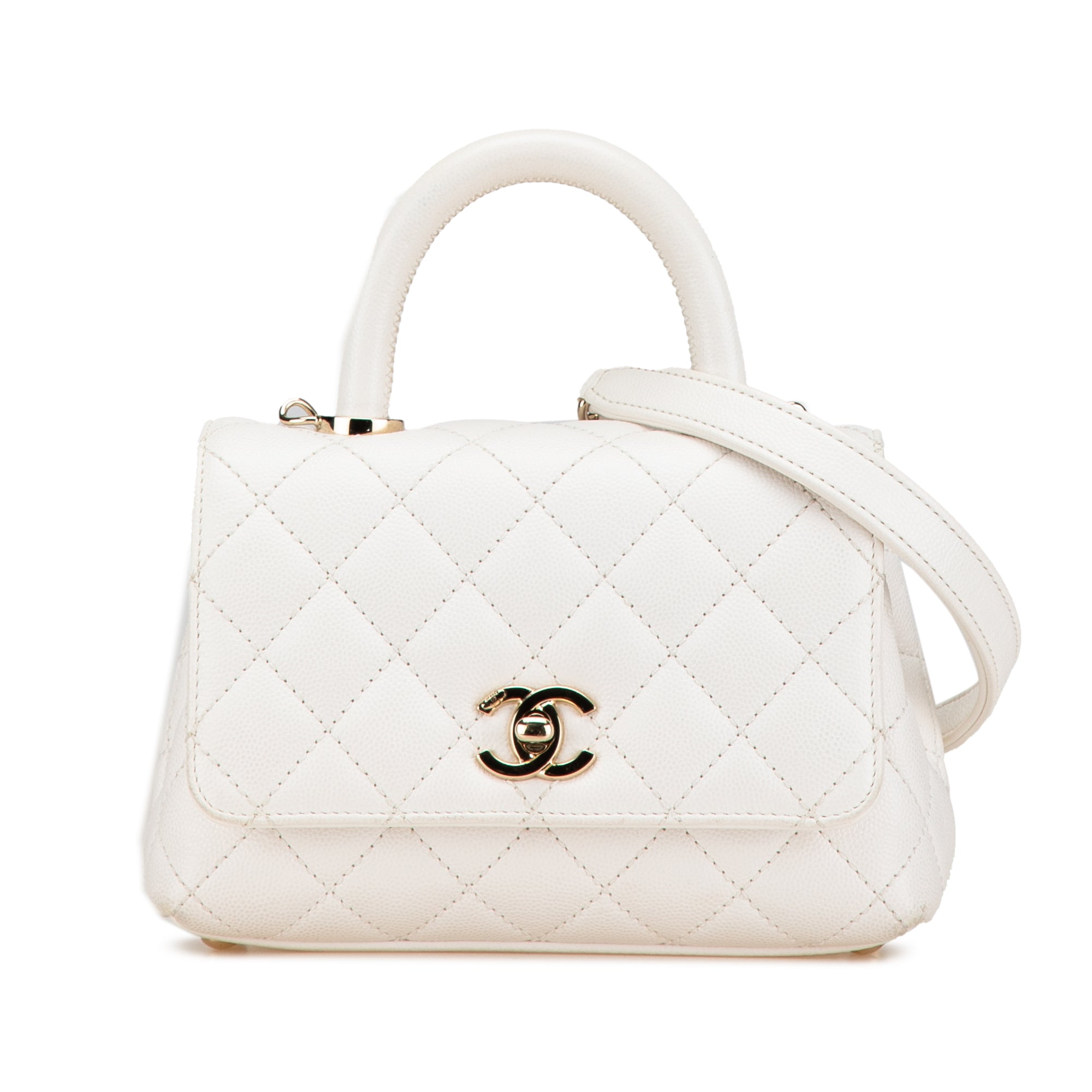 Chanel Extra Mini Caviar Coco Top Handle Bag - image 1