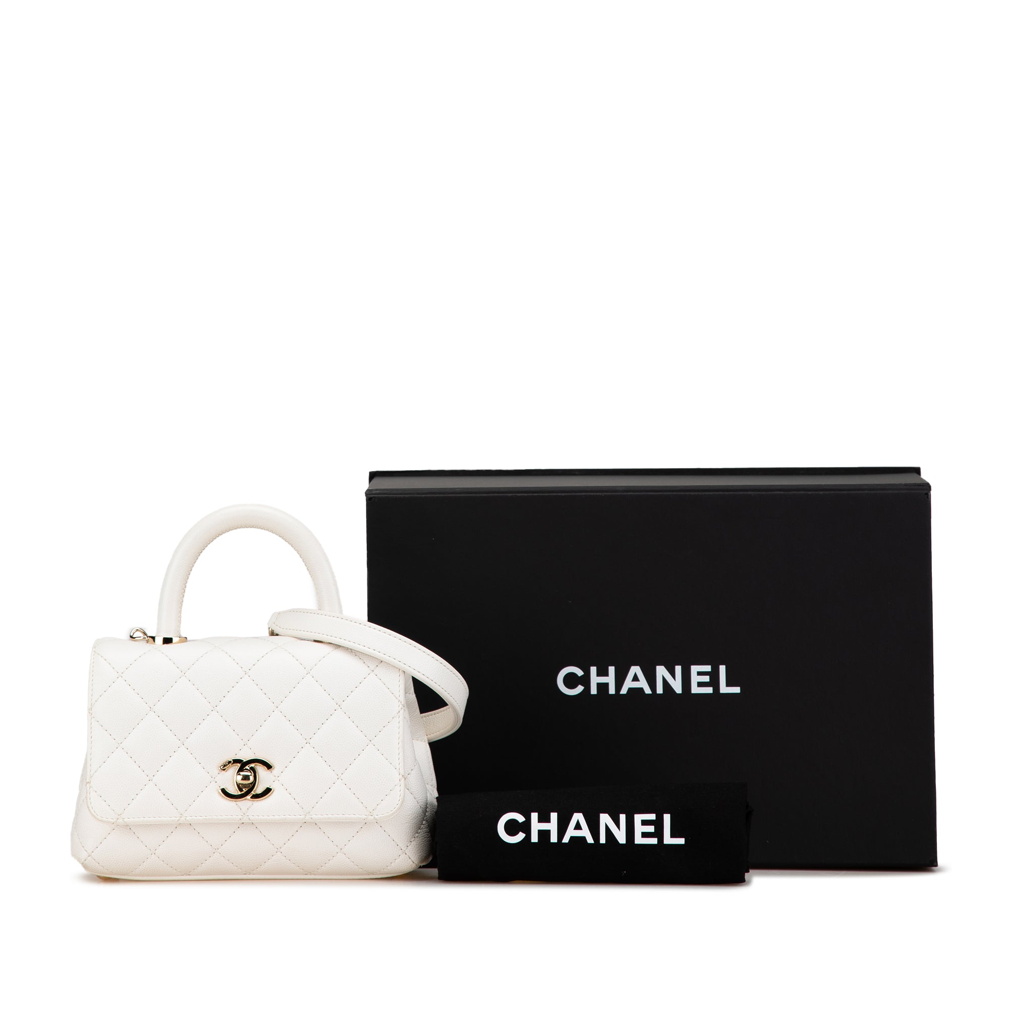 Chanel Extra Mini Caviar Coco Top Handle Bag - image 8
