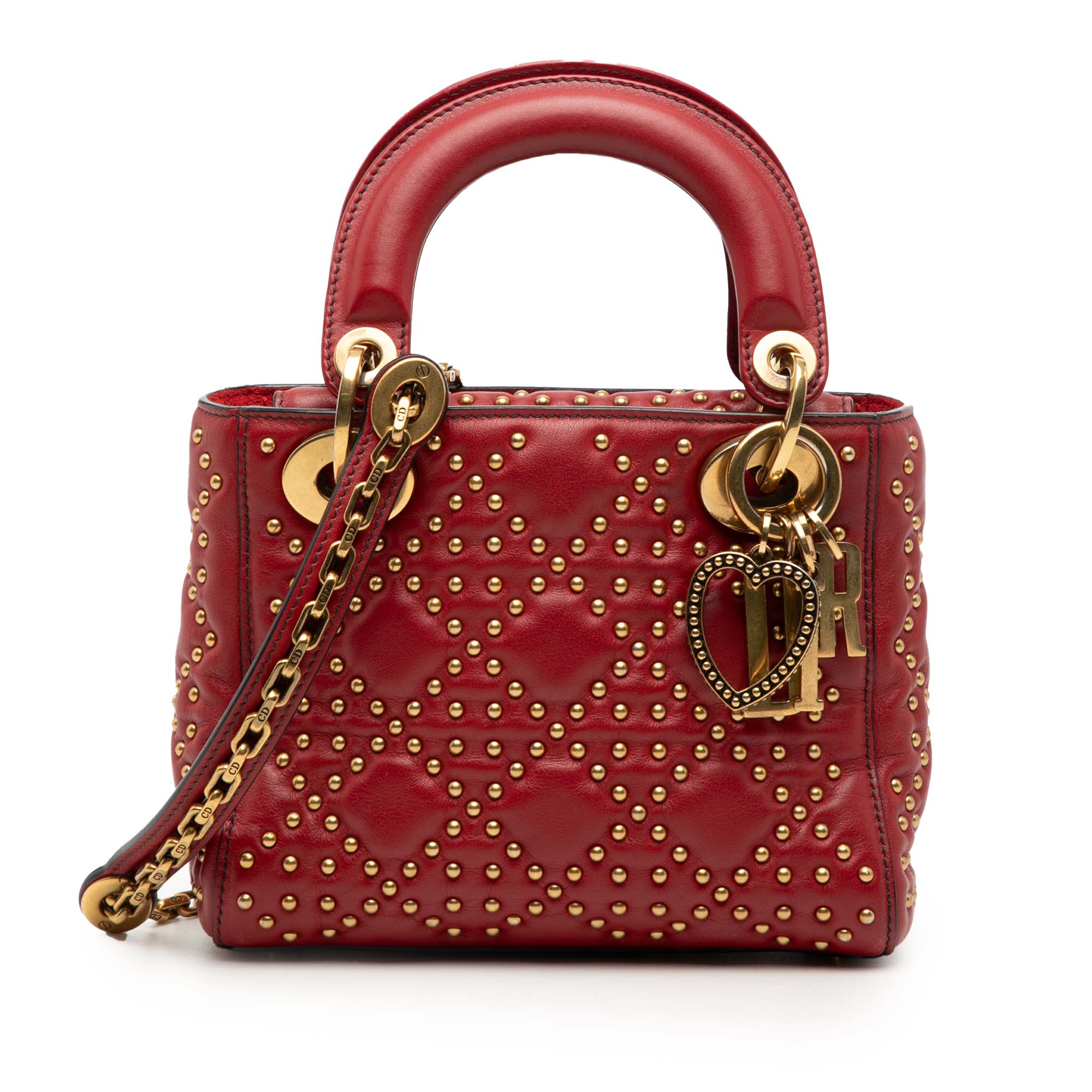 Dior Mini Lambskin Cannage Studded Supple Lady Dior - image 1
