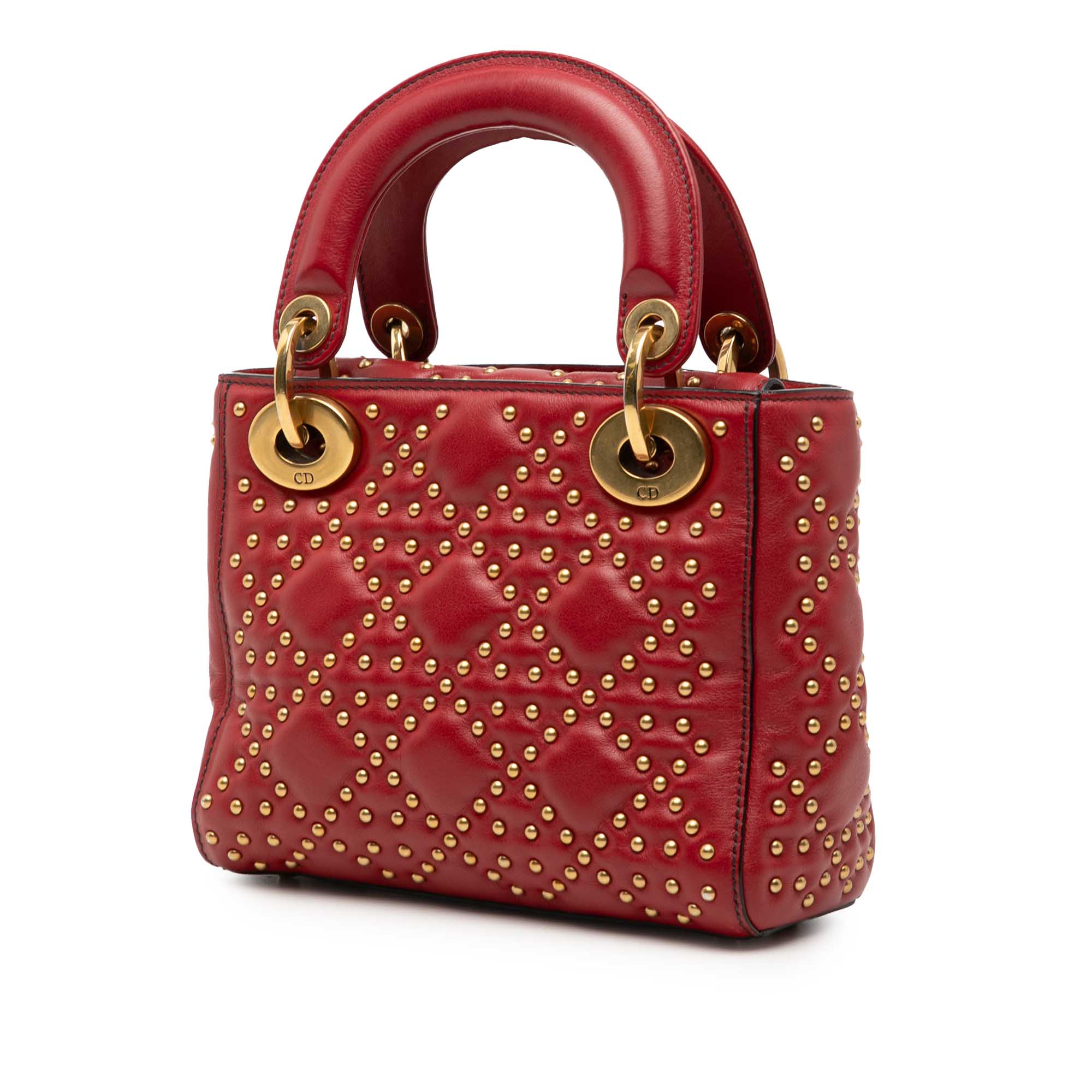 Dior Mini Lambskin Cannage Studded Supple Lady Dior - image 2