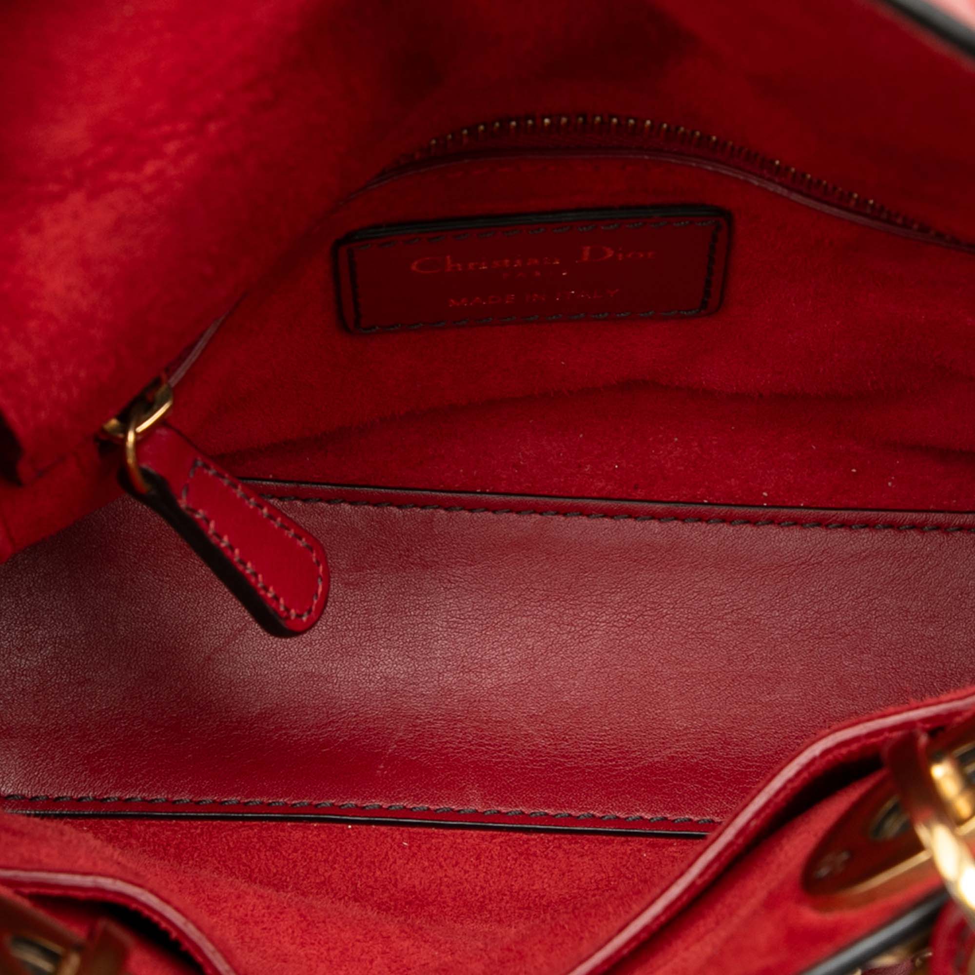 Dior Mini Lambskin Cannage Studded Supple Lady Dior - image 4
