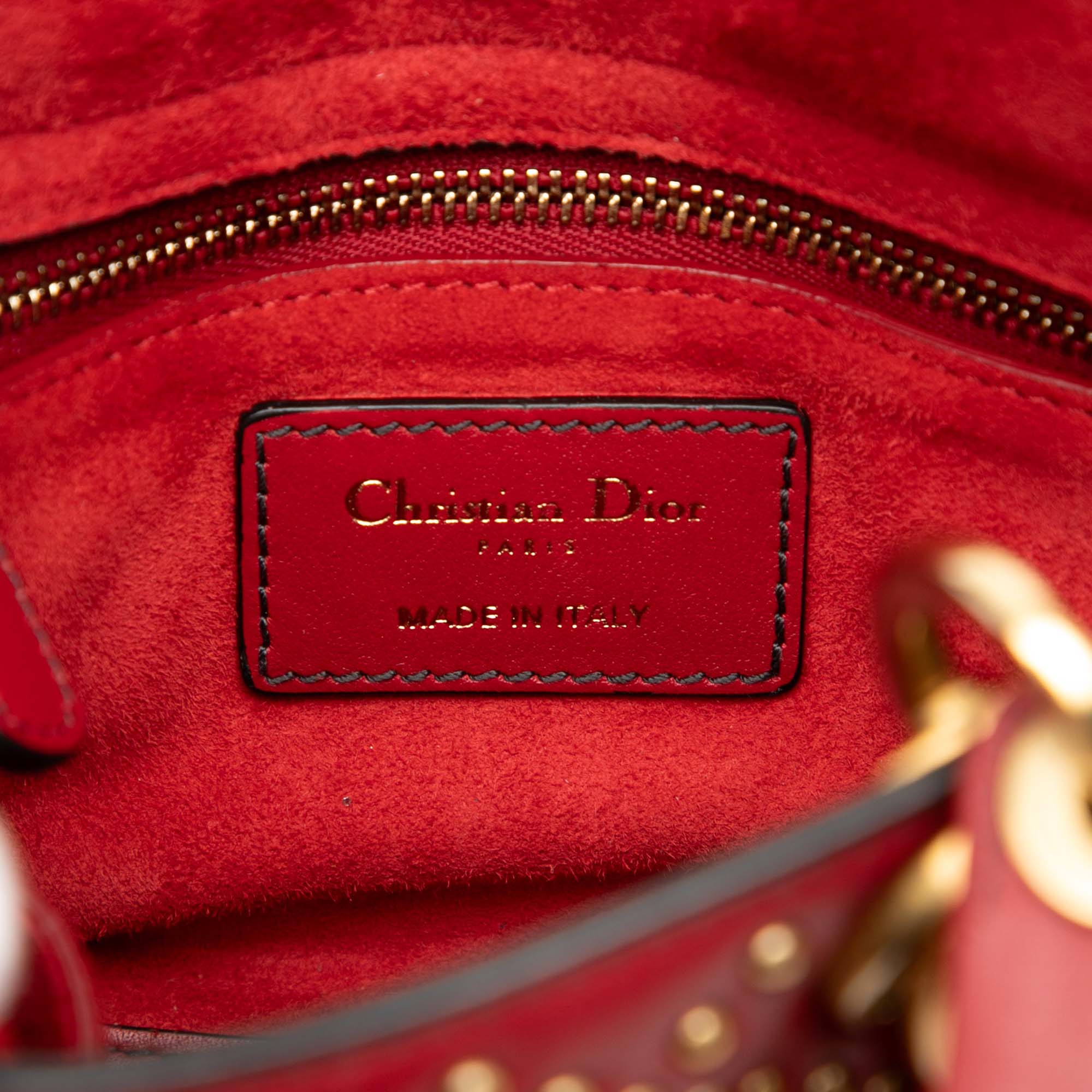 Dior Mini Lambskin Cannage Studded Supple Lady Dior - image 5