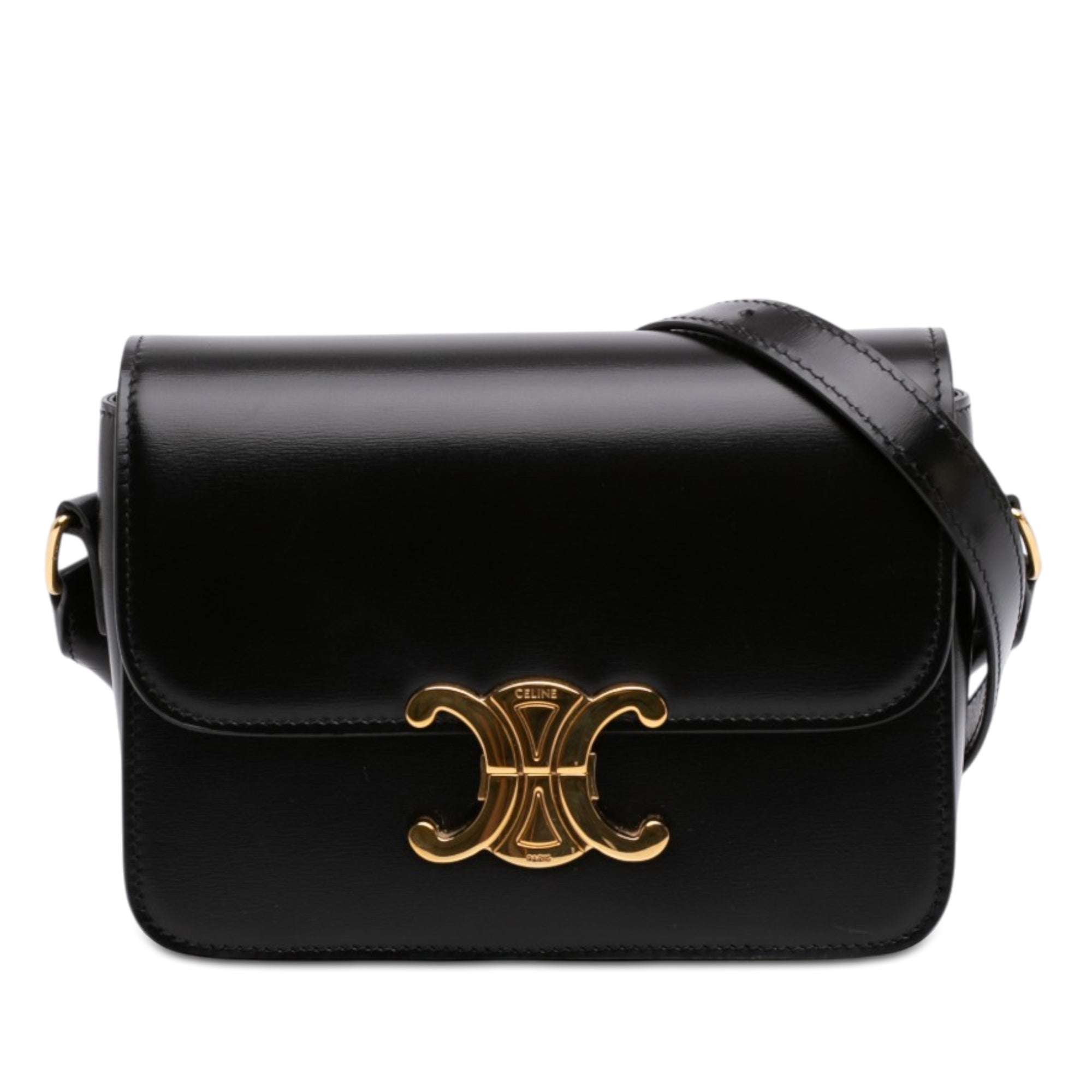 Celine Teen Shiny Calfskin Triomphe Crossbody - image 1