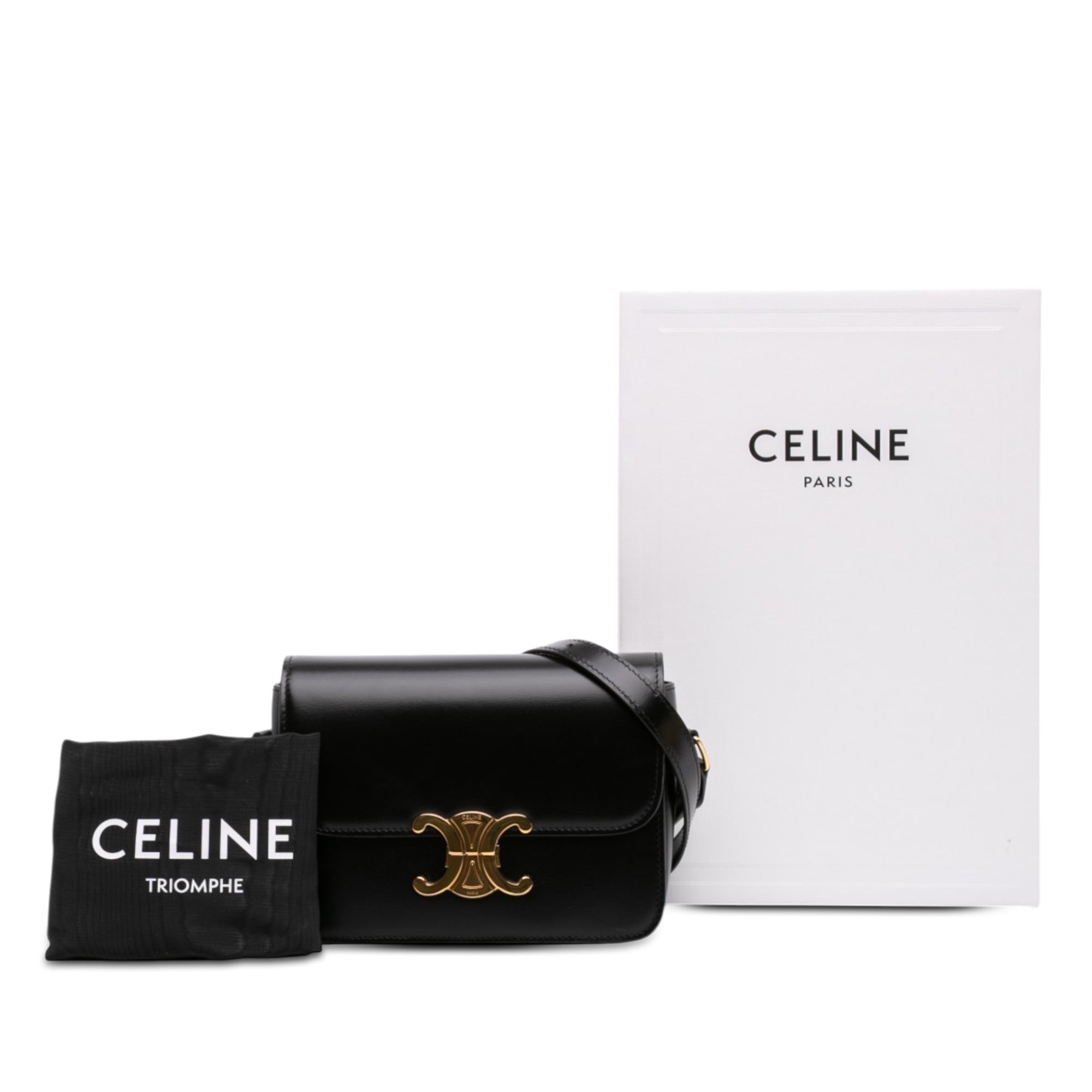 Celine Teen Shiny Calfskin Triomphe Crossbody - image 7