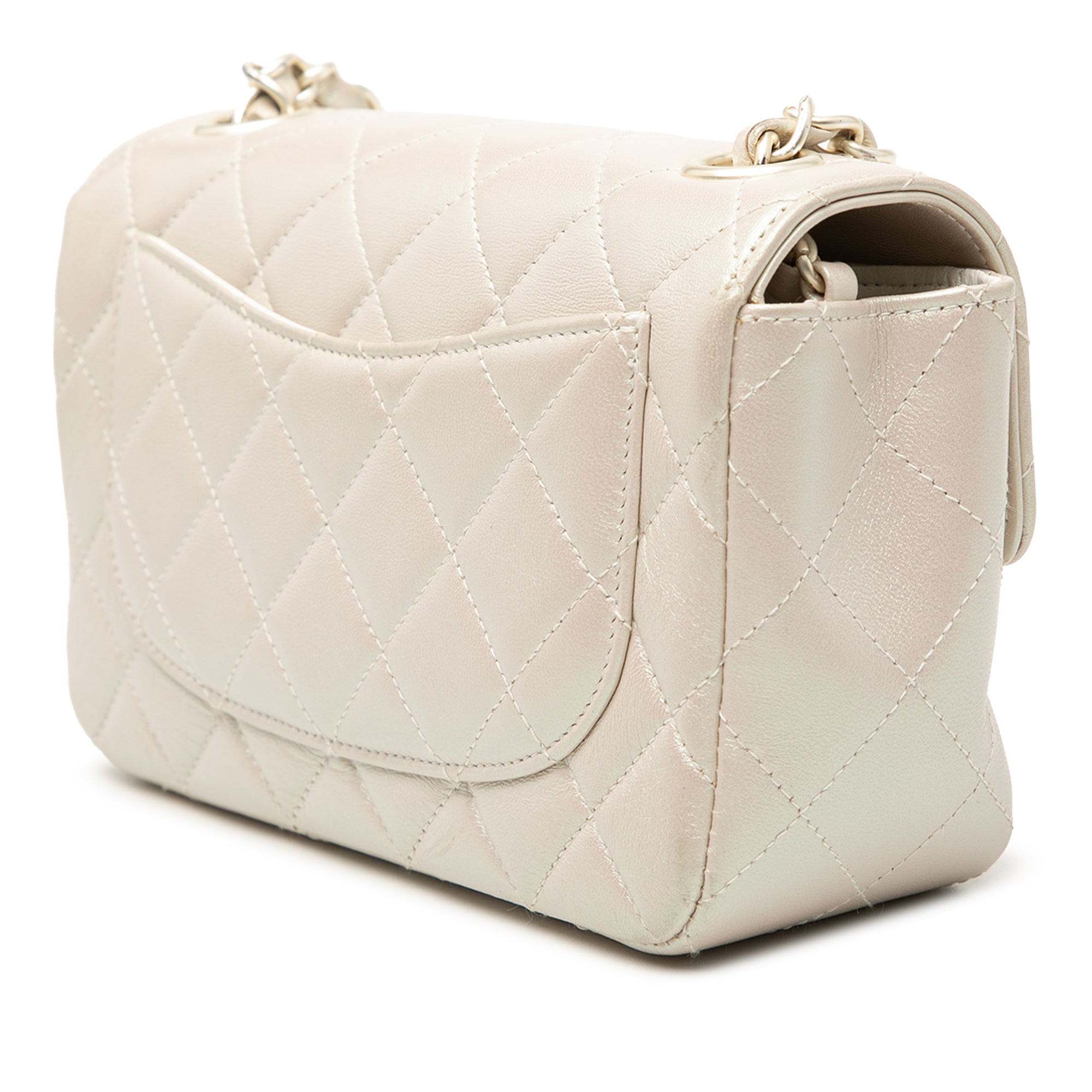 Chanel Mini Rectangular Classic Iridescent Lambskin Single Flap - image 2