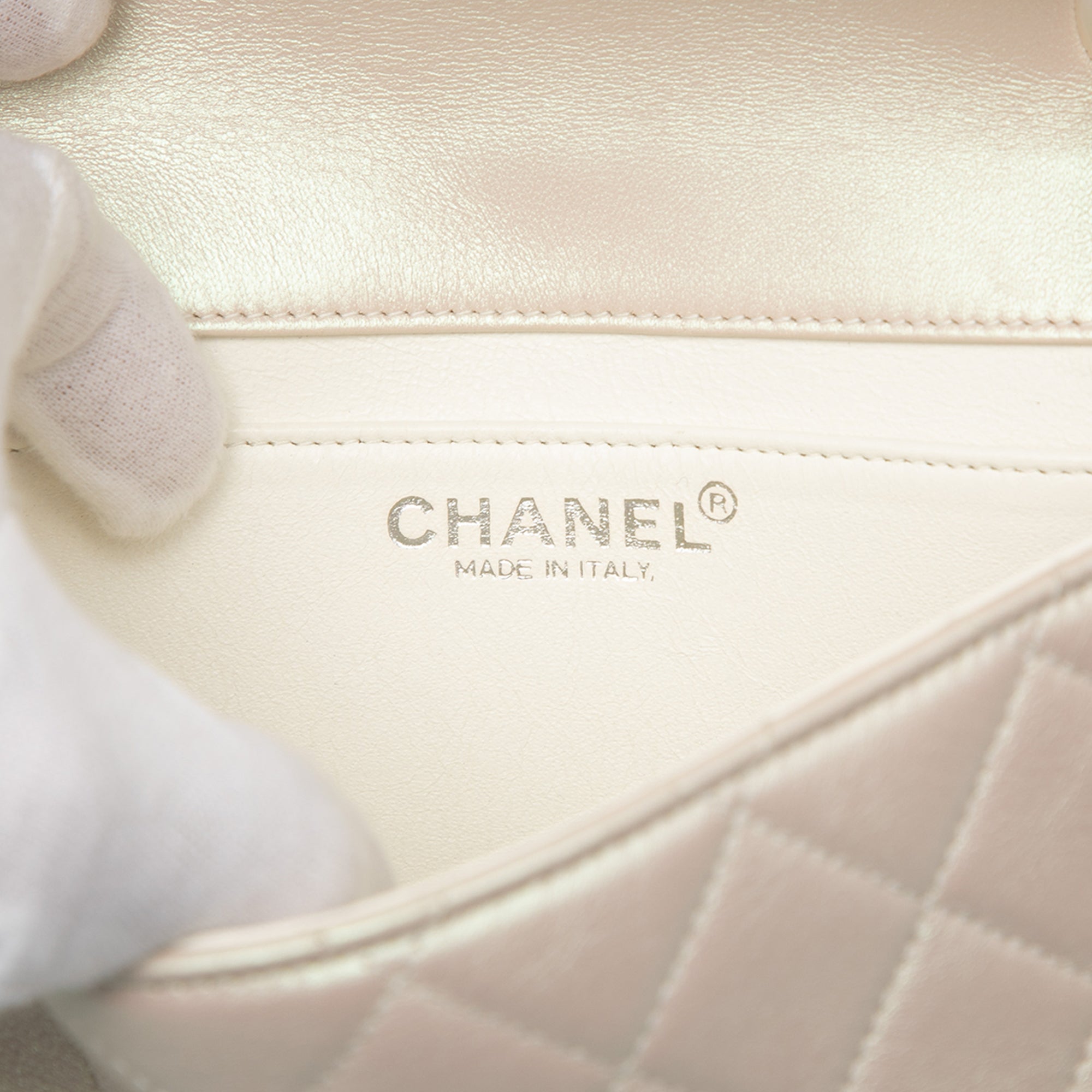 Chanel Mini Rectangular Classic Iridescent Lambskin Single Flap - image 5