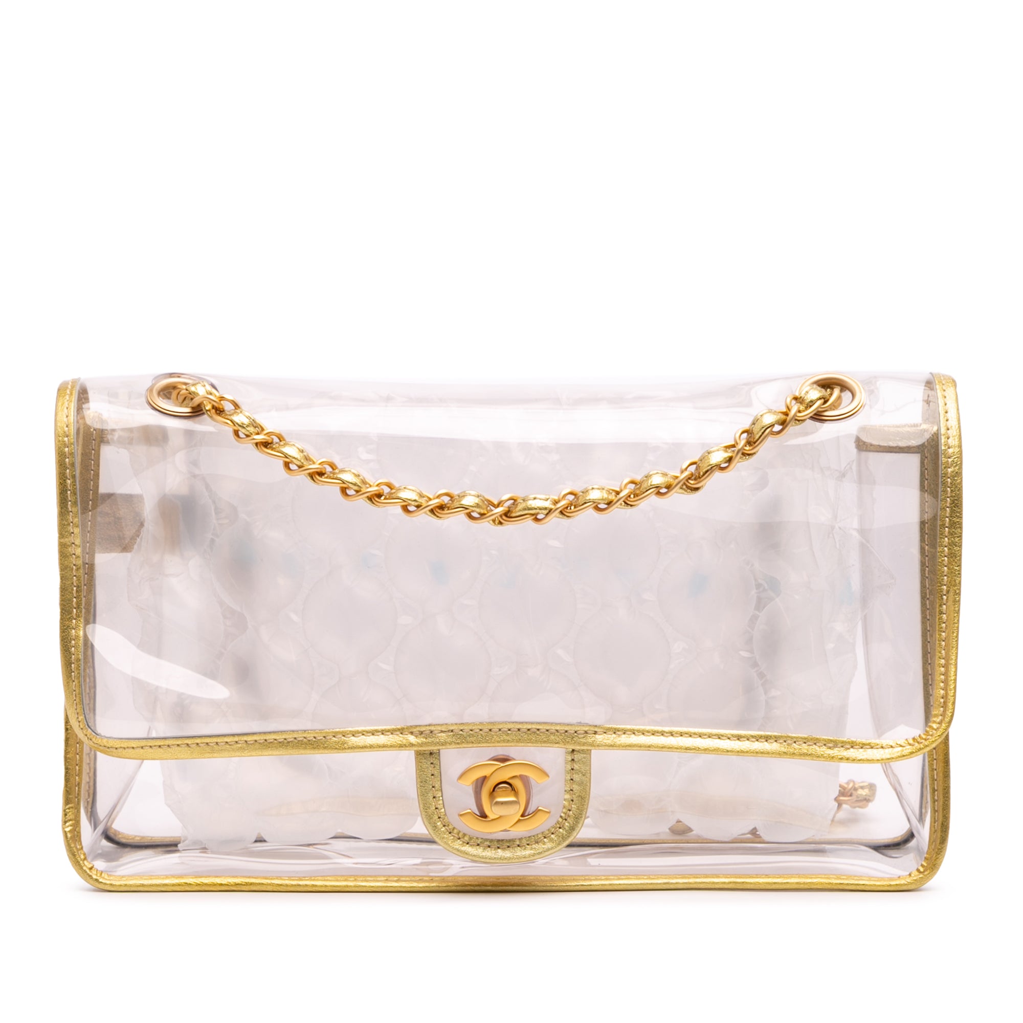 Chanel Medium PVC and Metallic Lambskin Naked Flap - image 1