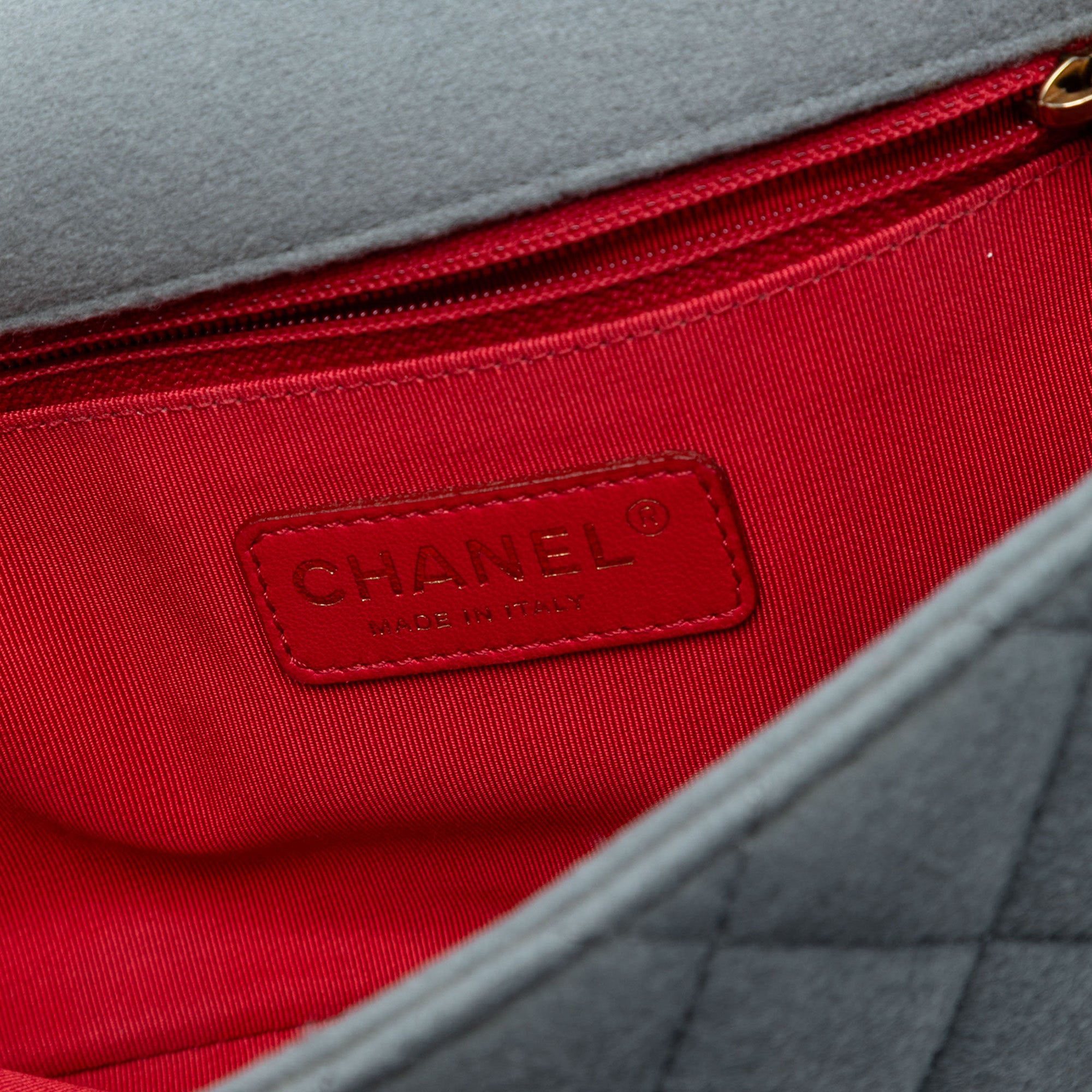 Chanel Paris Salzburg Medium Quilted Felt CC Eyelet Flap - image 5