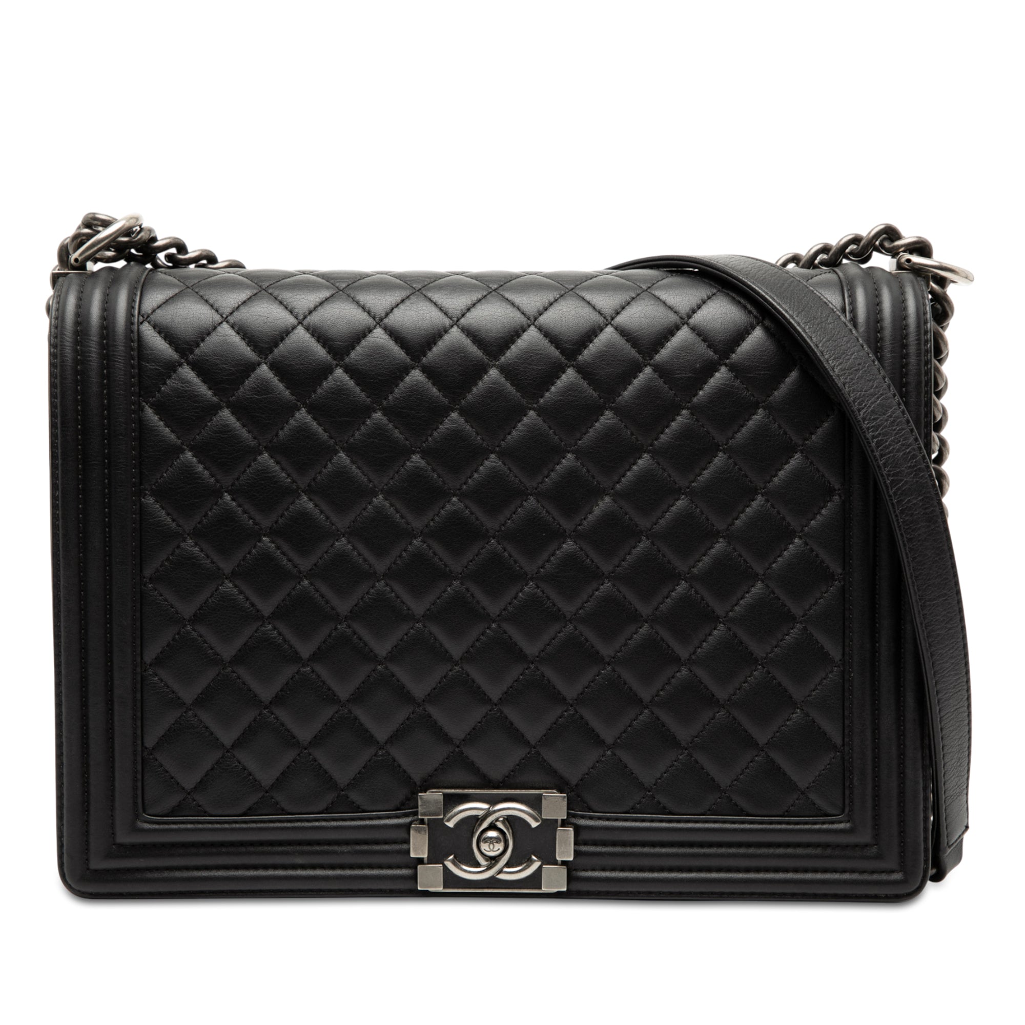 Chanel Large Quilted Lambskin Boy Flap - image 1