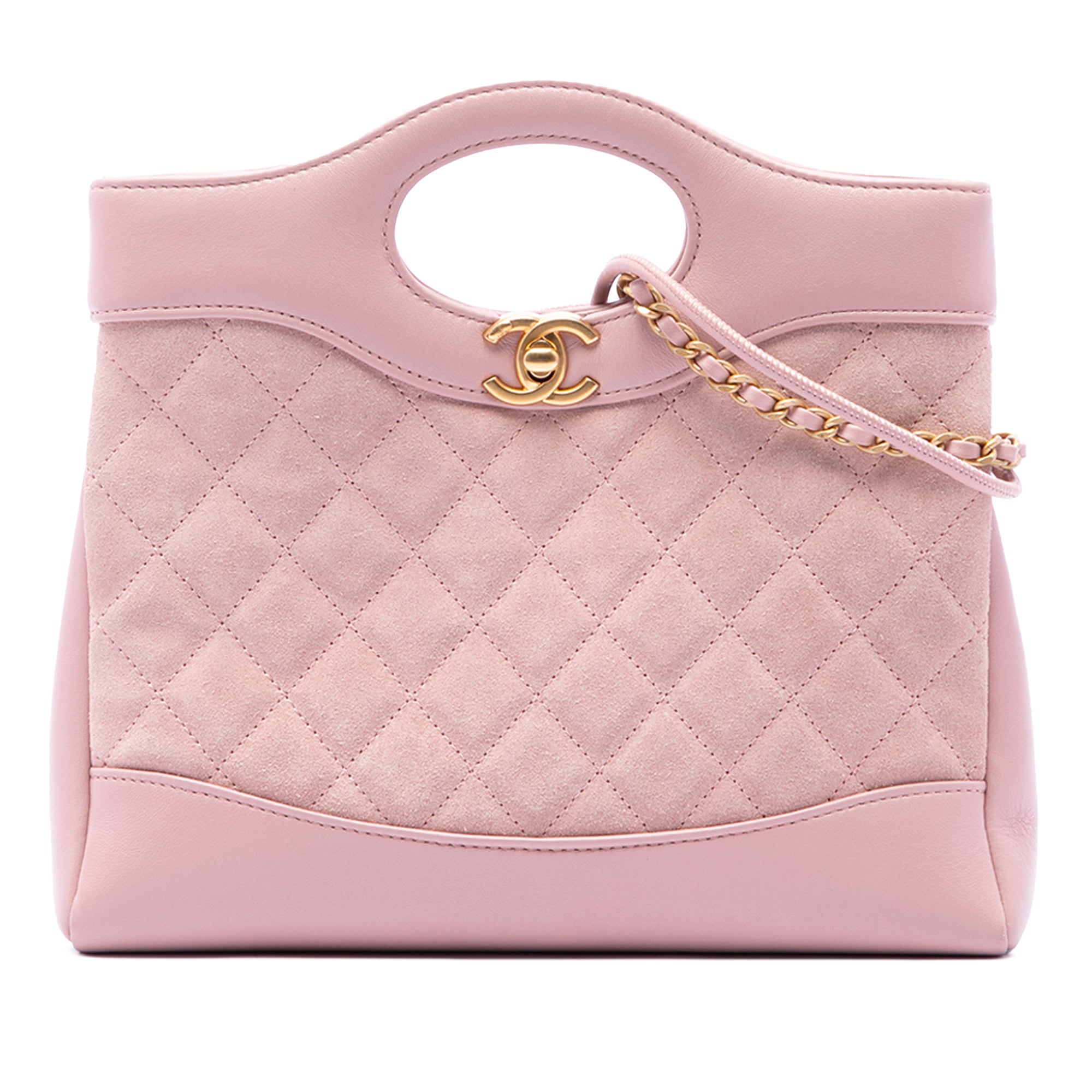Chanel Mini Quilted Suede and Lambskin 31 Shopping Bag - image 1