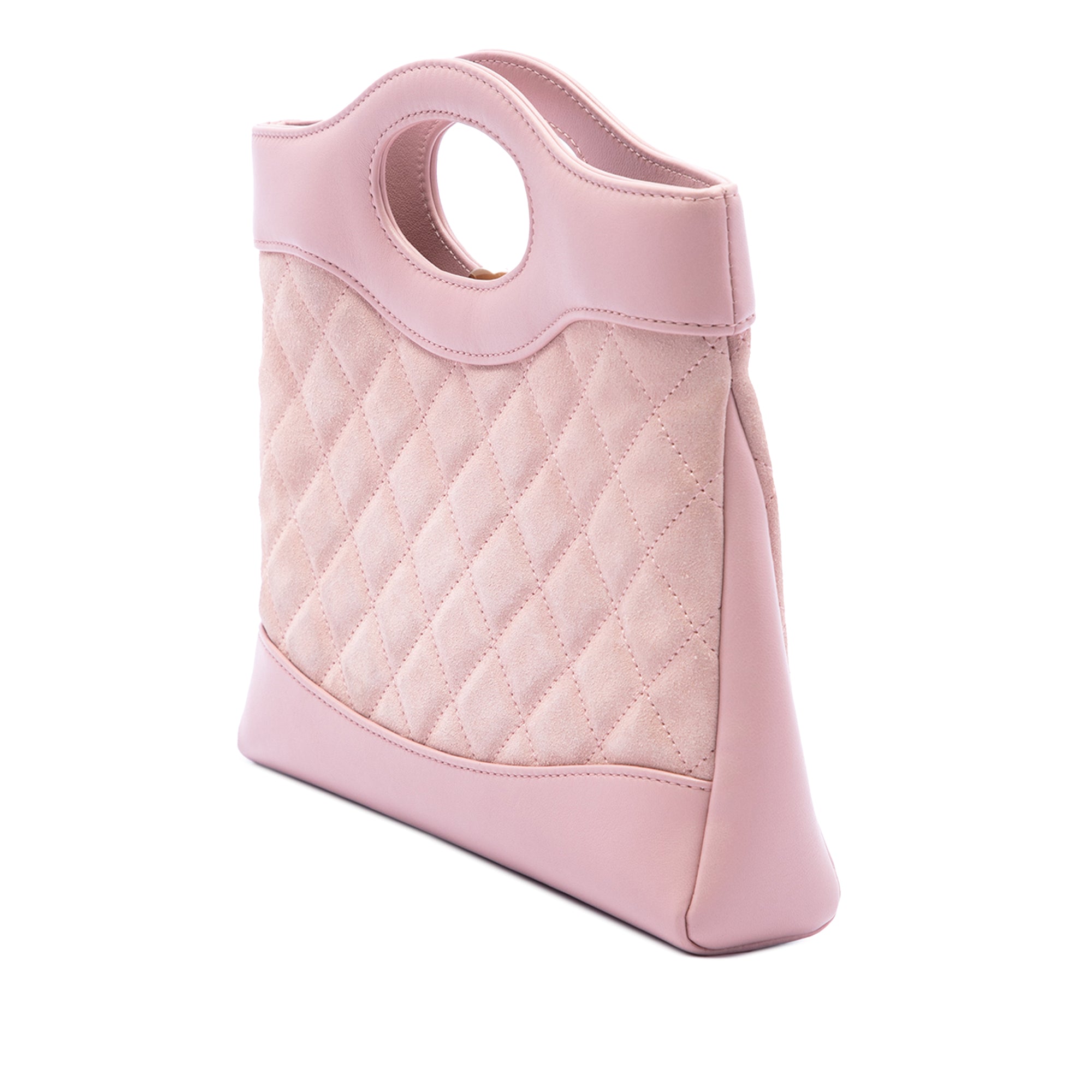 Chanel Mini Quilted Suede and Lambskin 31 Shopping Bag - image 2