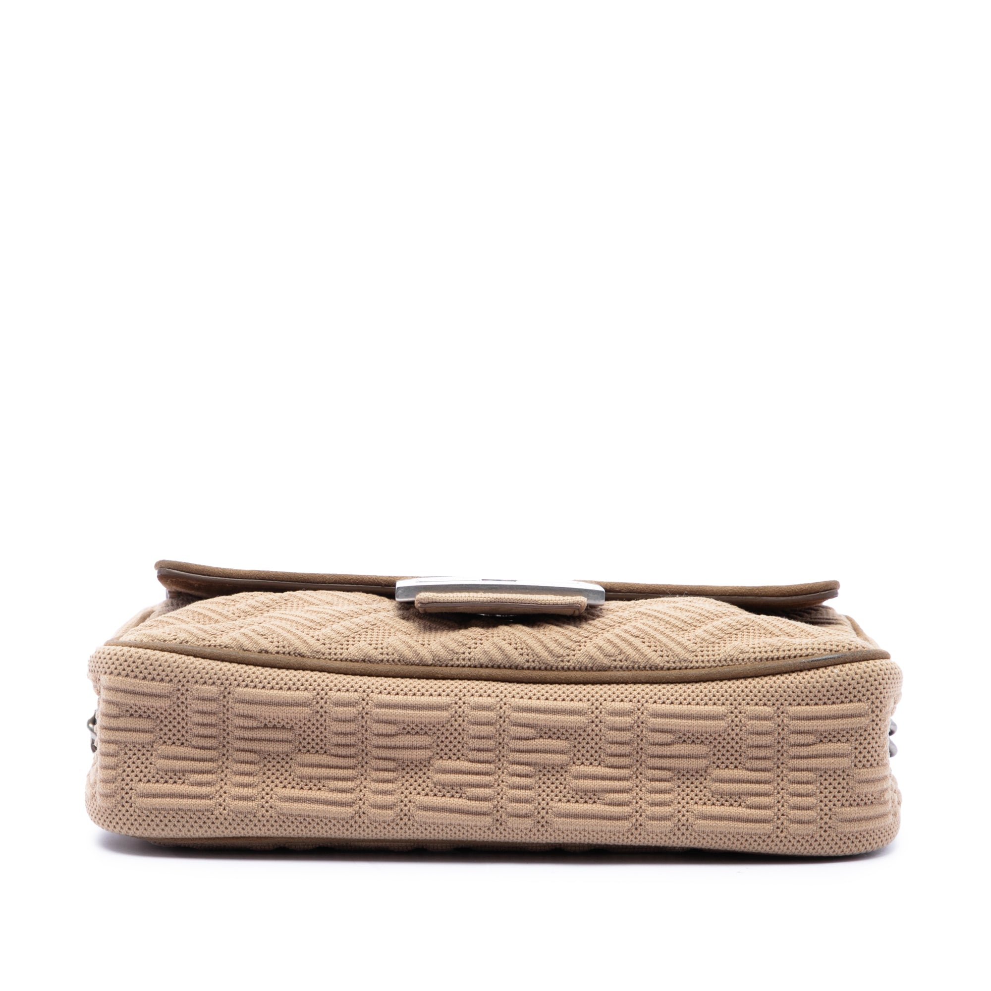 Fendi Zucca Embossed Technical Fabric Chain Midi Baguette - image 3