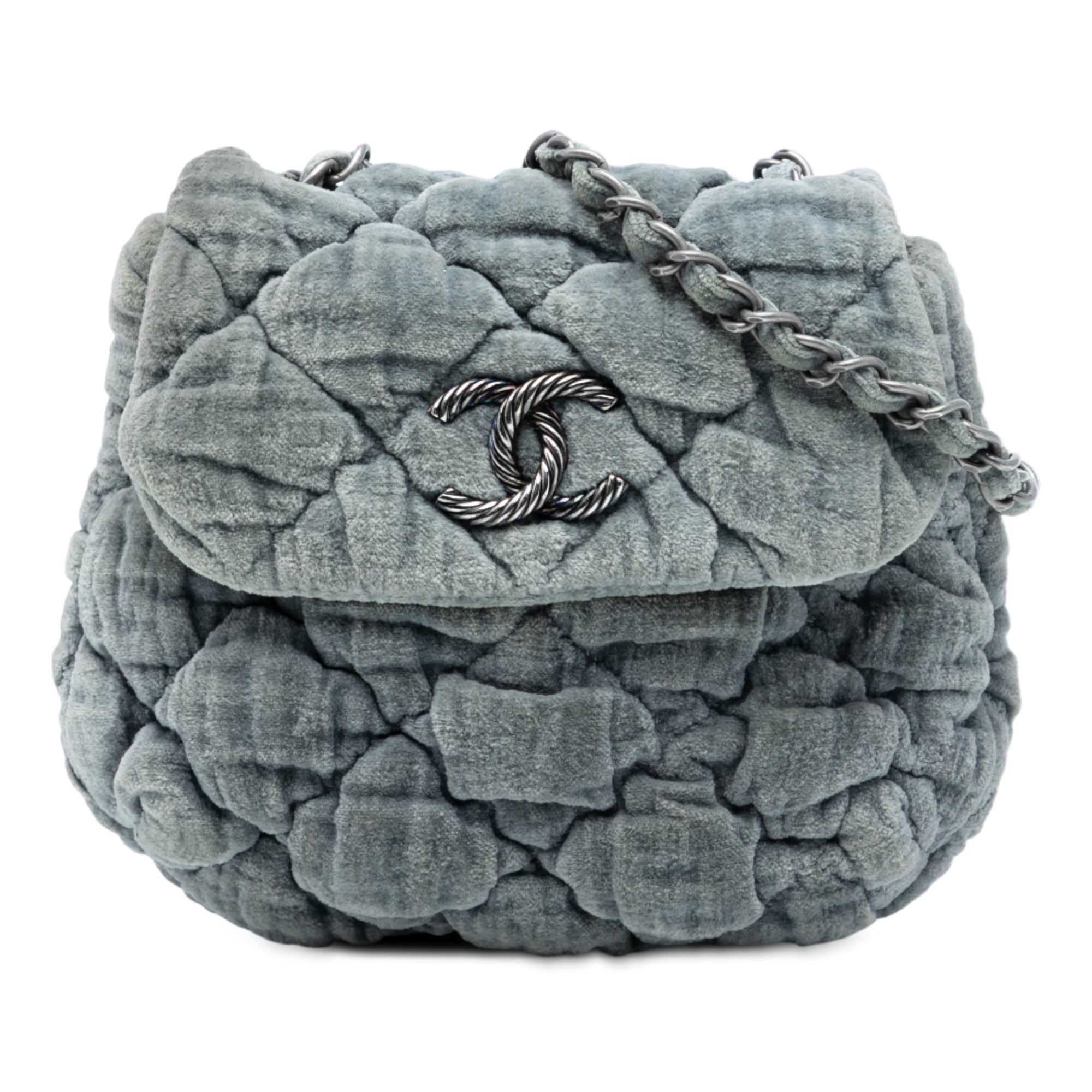 Chanel Paris Moscou Mini Velvet Bubble Quilt Flap - image 1