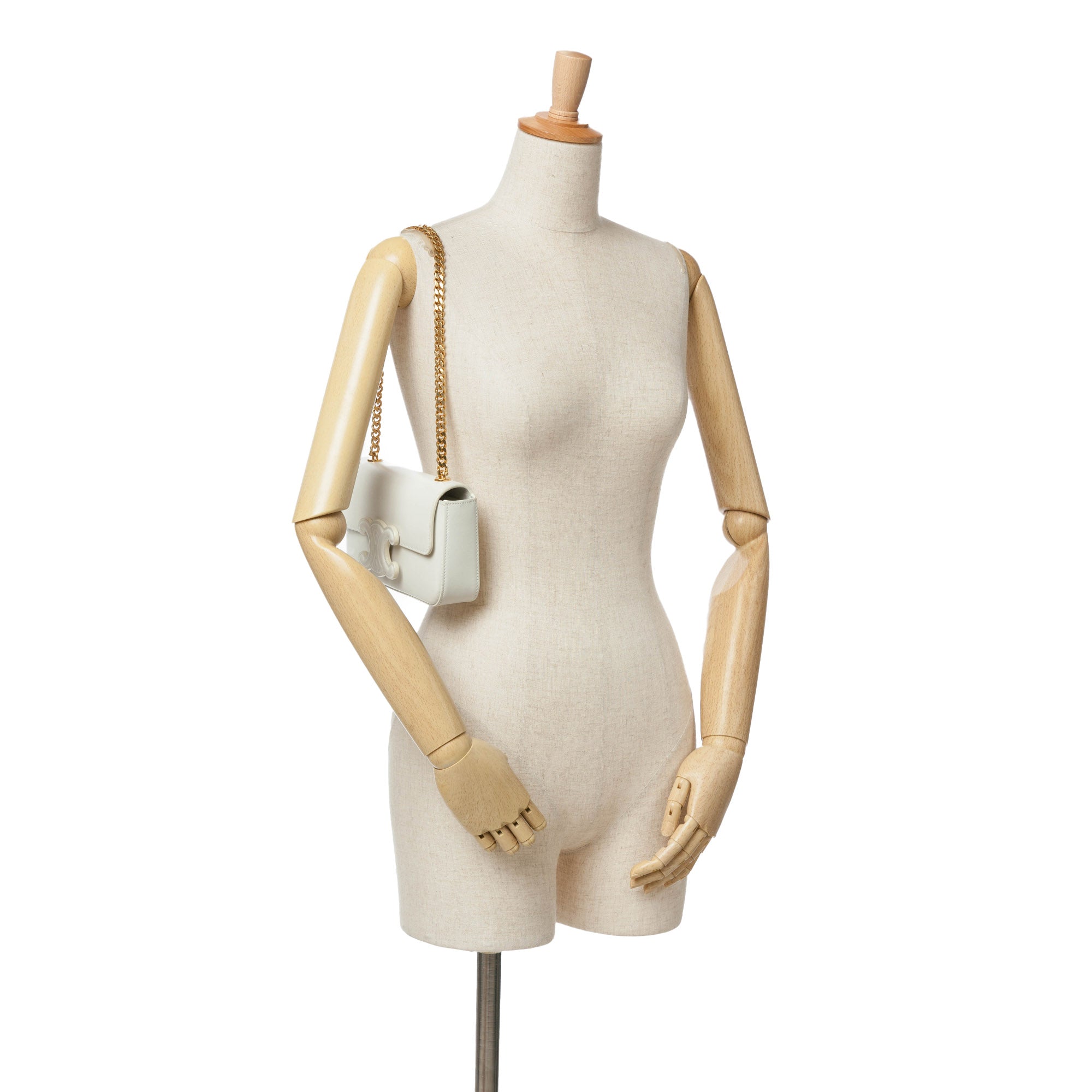 Celine Calfskin Cuir Triomphe Chain Shoulder Bag - image 7