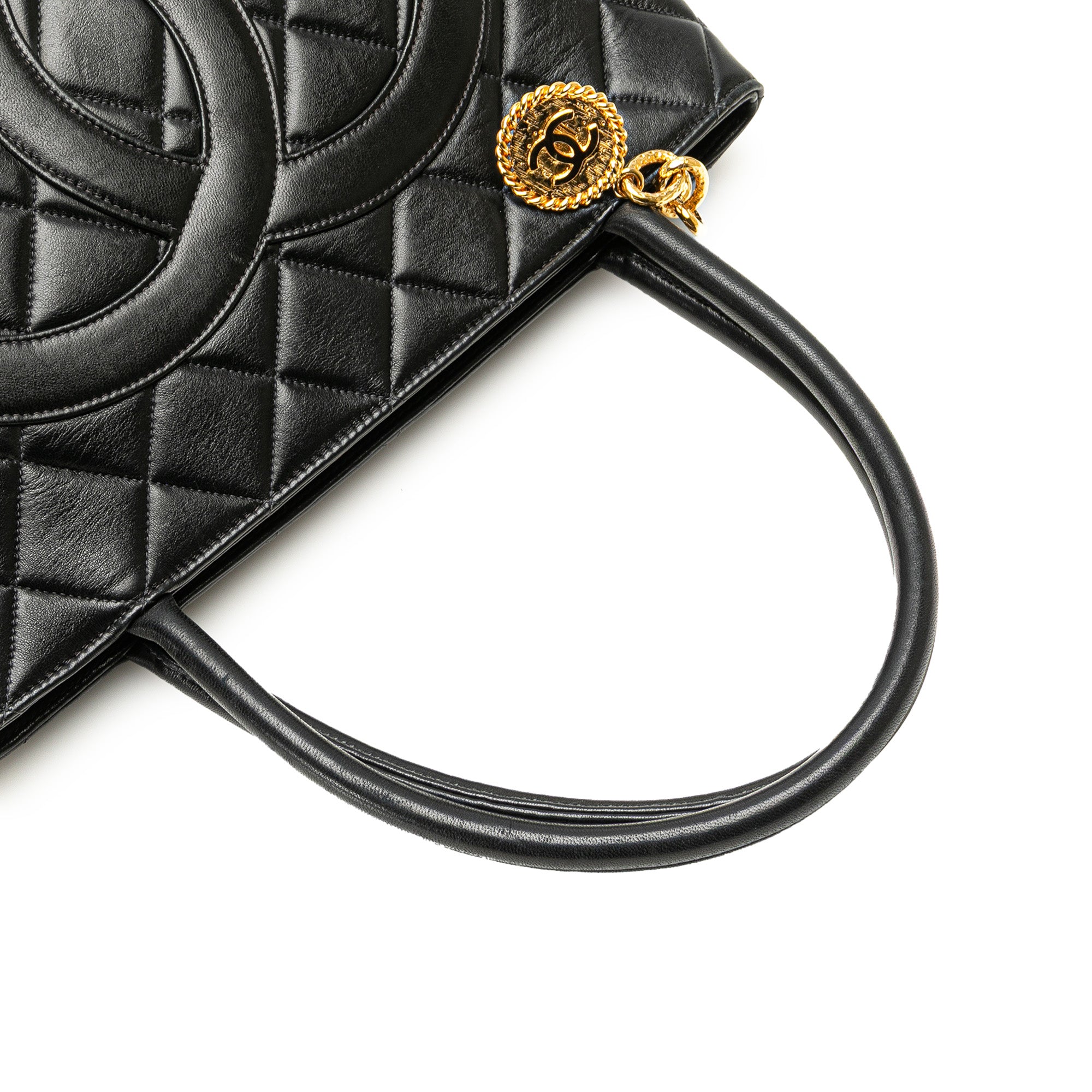 Chanel Lambskin Medallion Tote - image 11