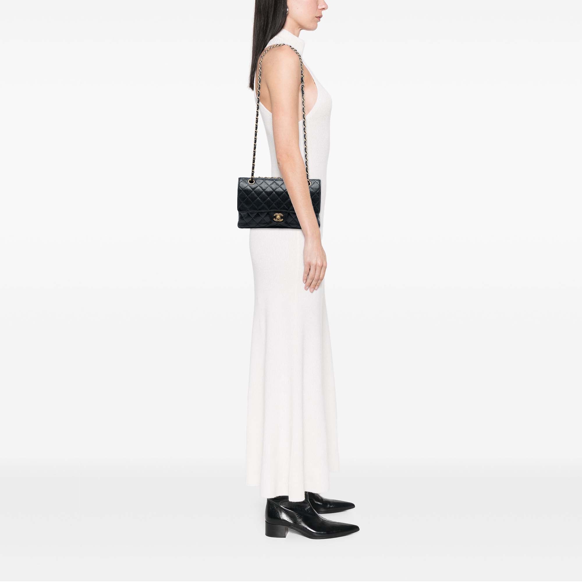 Chanel Medium Classic Caviar Double Flap - image 7