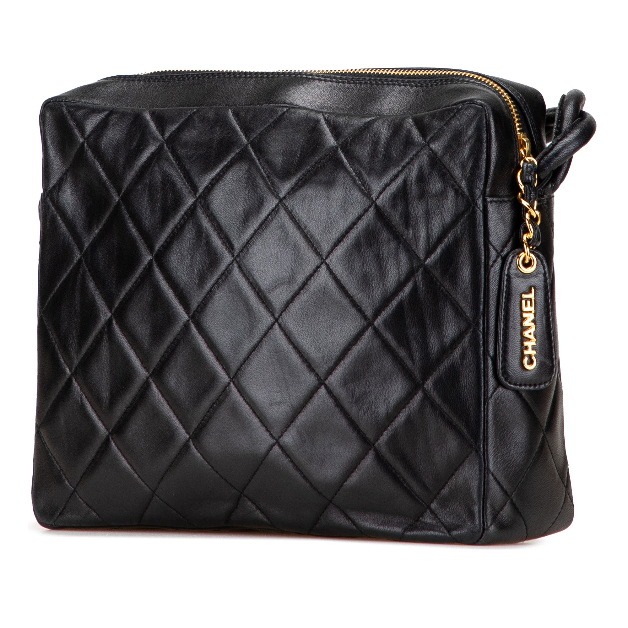 Chanel CC Quilted Lambskin Twisted Strap Crossbody - image 2