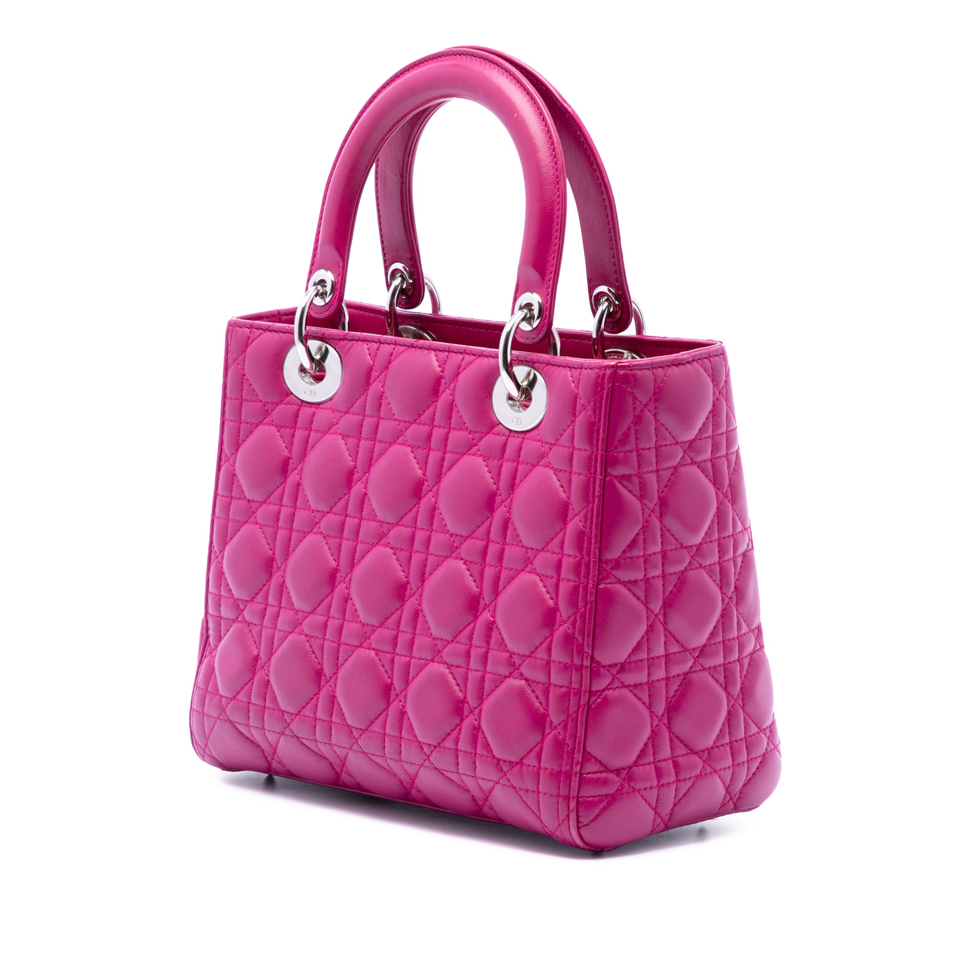 Dior Medium Lambskin Cannage Lady Dior - image 2