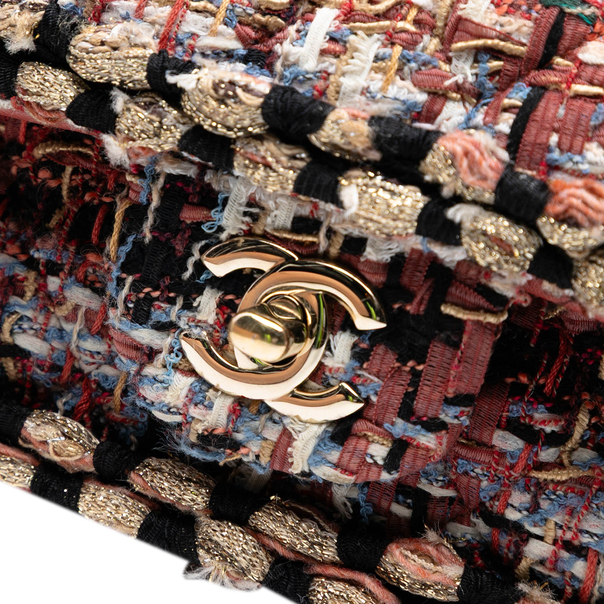 Chanel Medium Classic Tweed Braided Double Flap - image 6