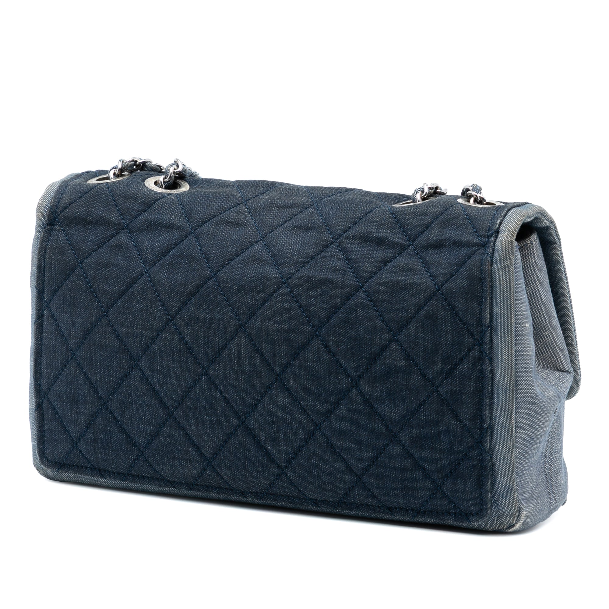Chanel Medium Bicolor Quilted Denim Medallion Flap - image 2