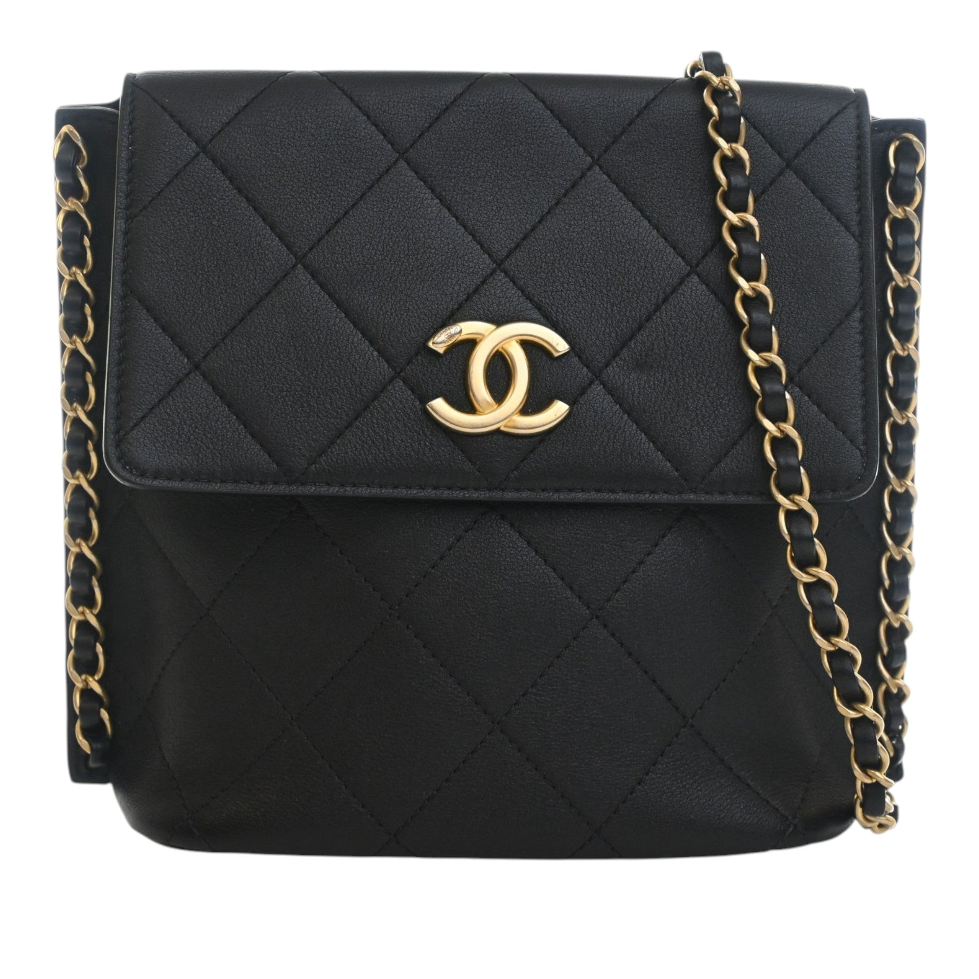 Chanel Small Quilted Calfskin Chain Hobo Flap - image 1