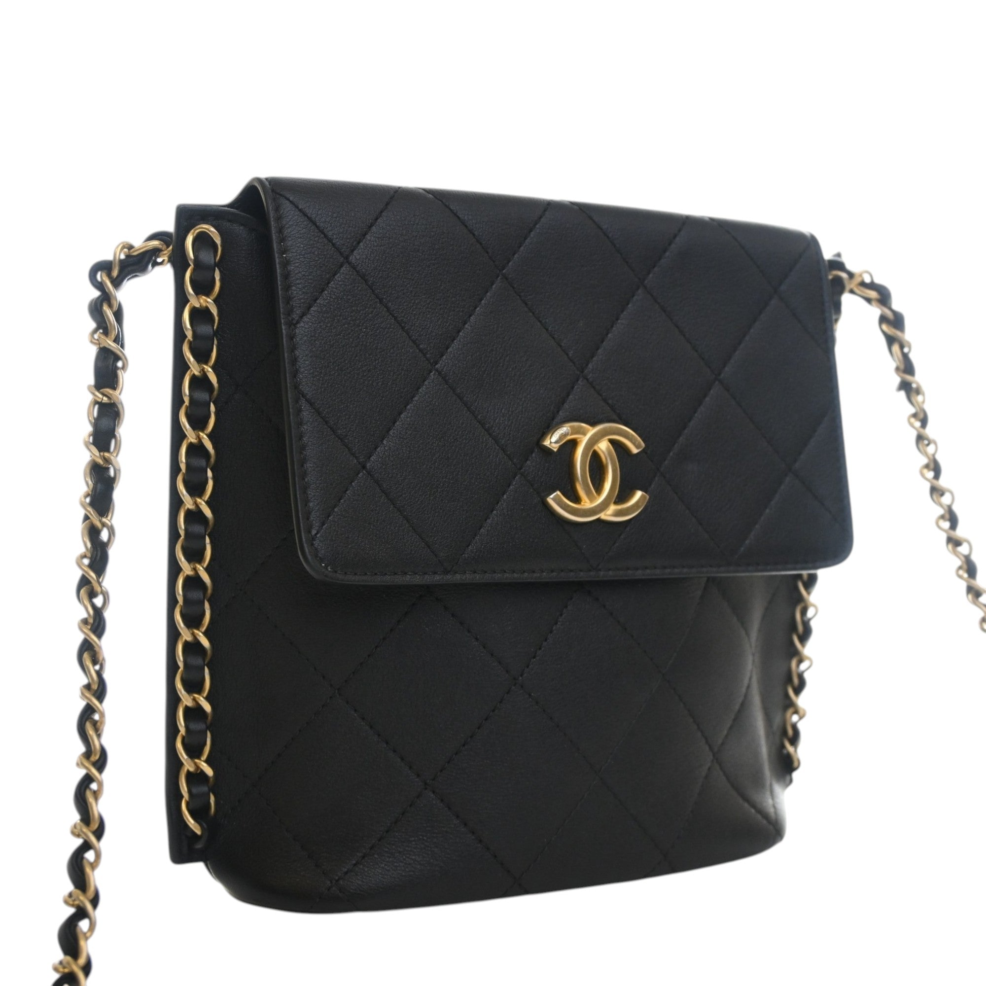 Chanel Small Quilted Calfskin Chain Hobo Flap - image 2