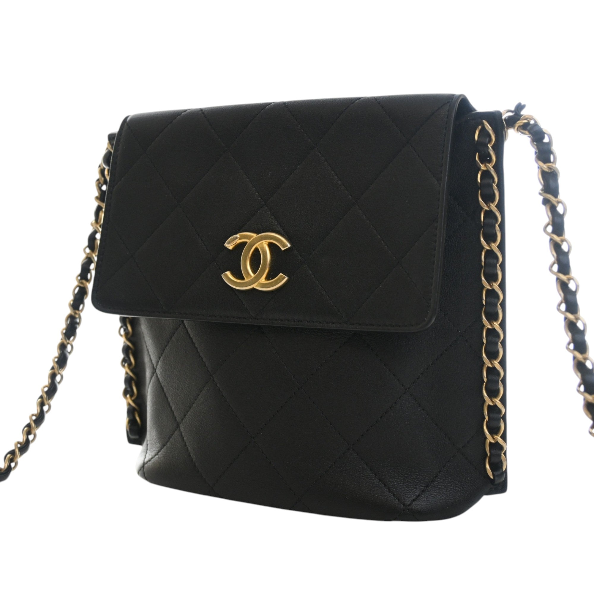 Chanel Small Quilted Calfskin Chain Hobo Flap - image 3