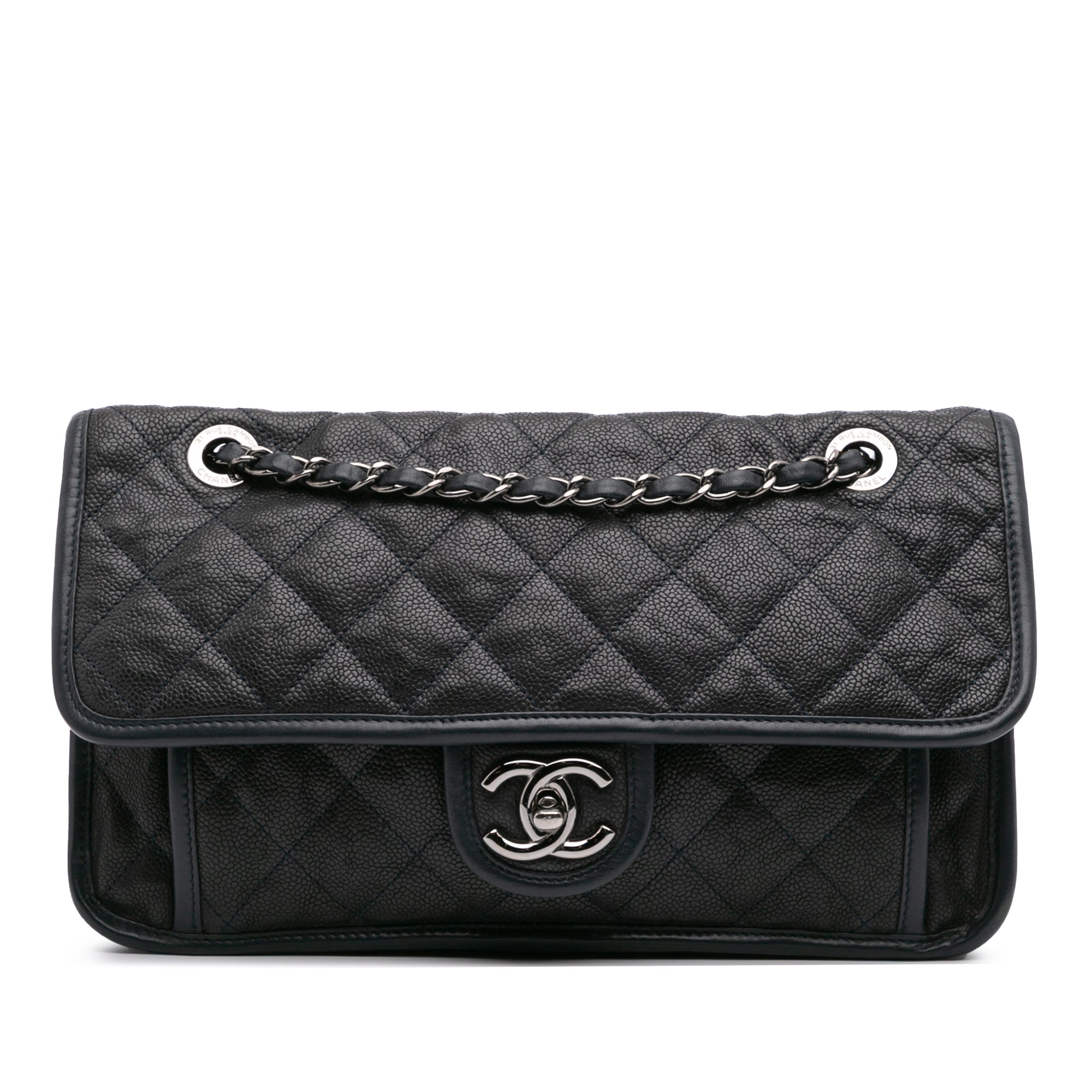 Chanel Medium Quilted Calfskin French Riviera Flap - image 1