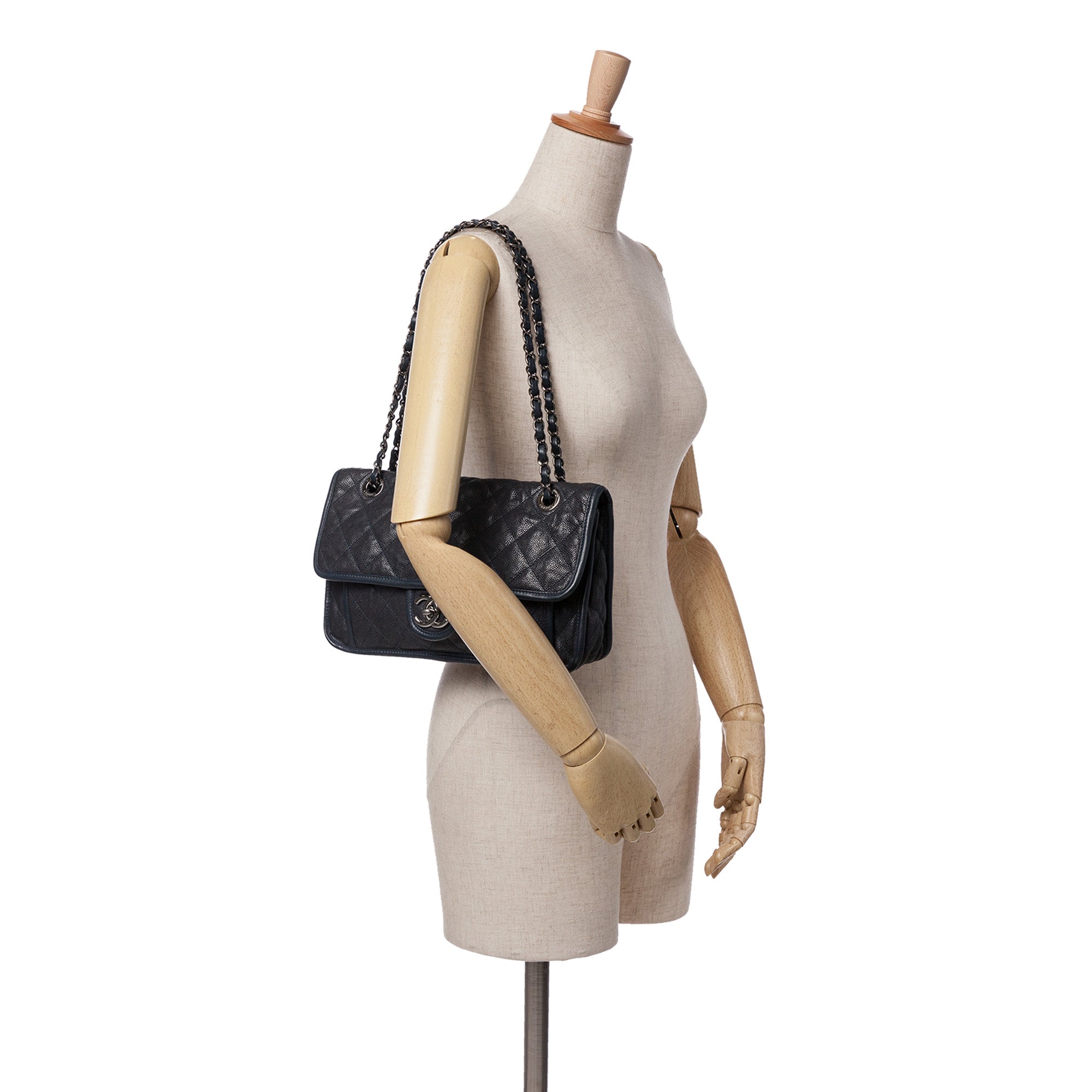 Chanel Medium Quilted Calfskin French Riviera Flap - image 10