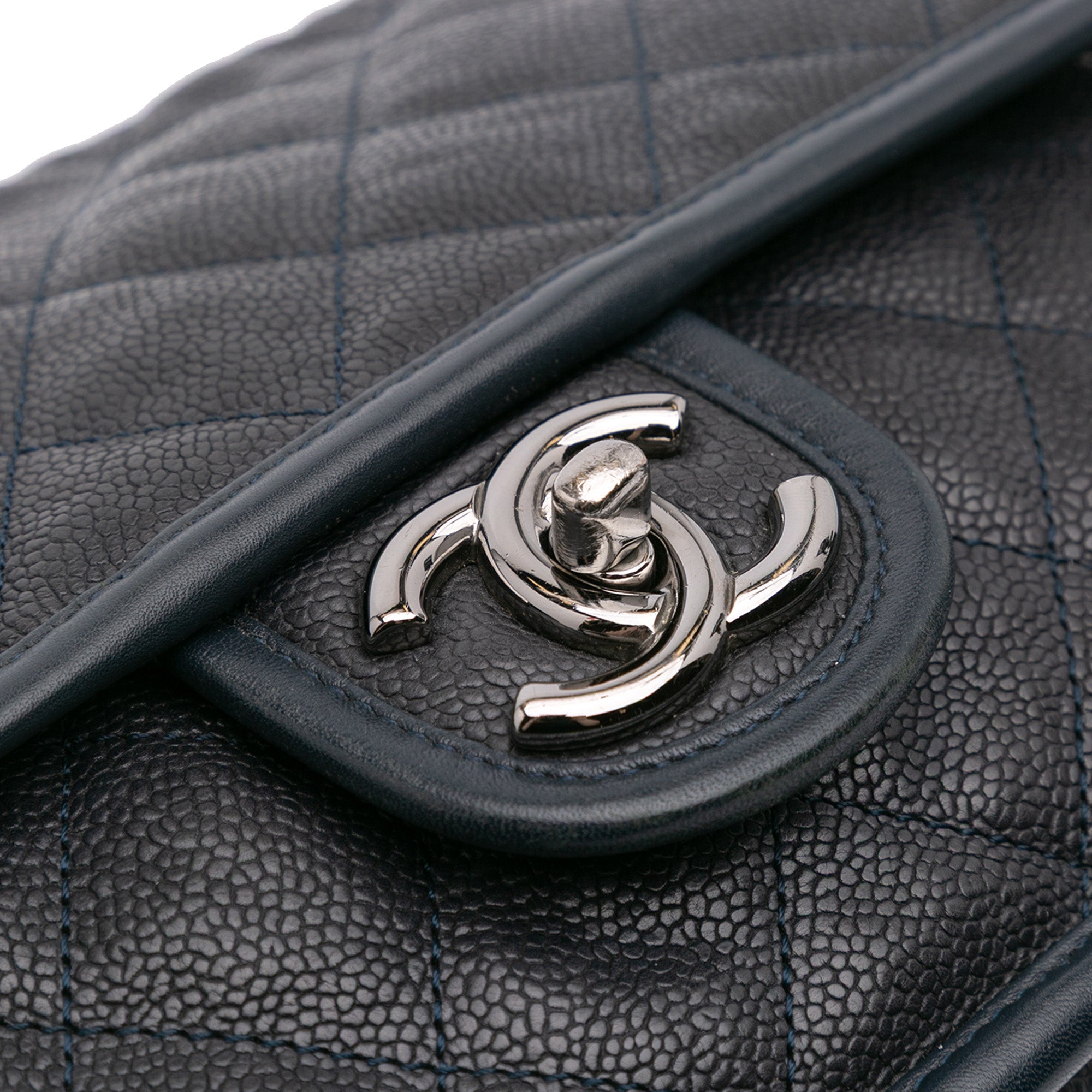 Chanel Medium Quilted Calfskin French Riviera Flap - image 9