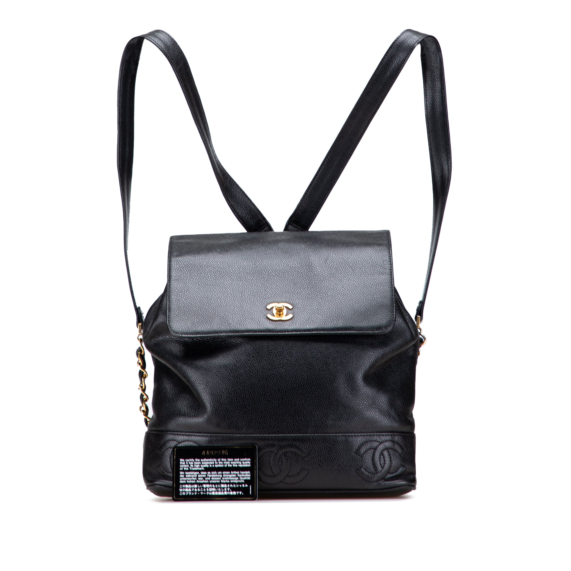 Chanel Caviar Triple CC Backpack - image 11