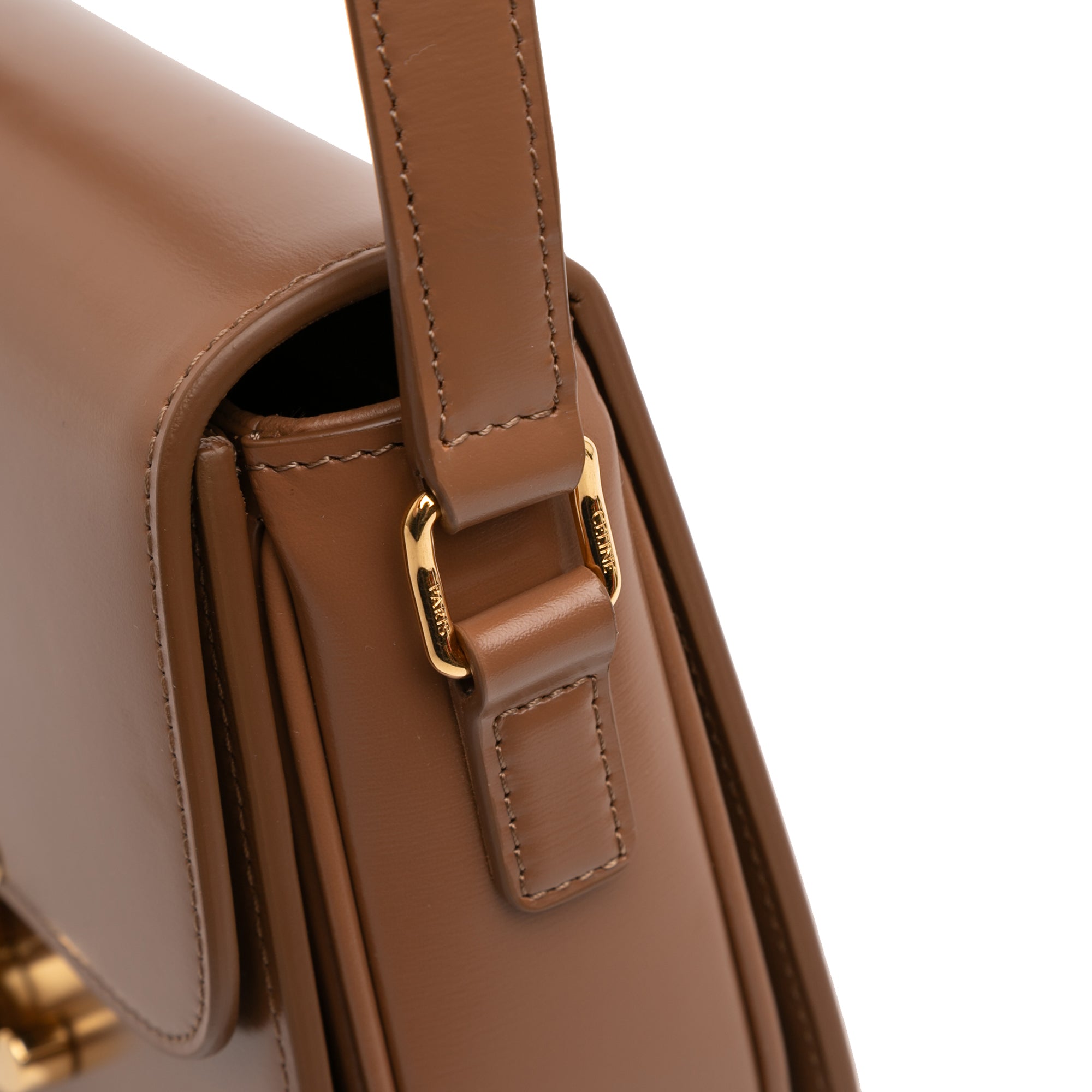 Celine Teen Shiny Calfskin Triomphe Crossbody - image 8