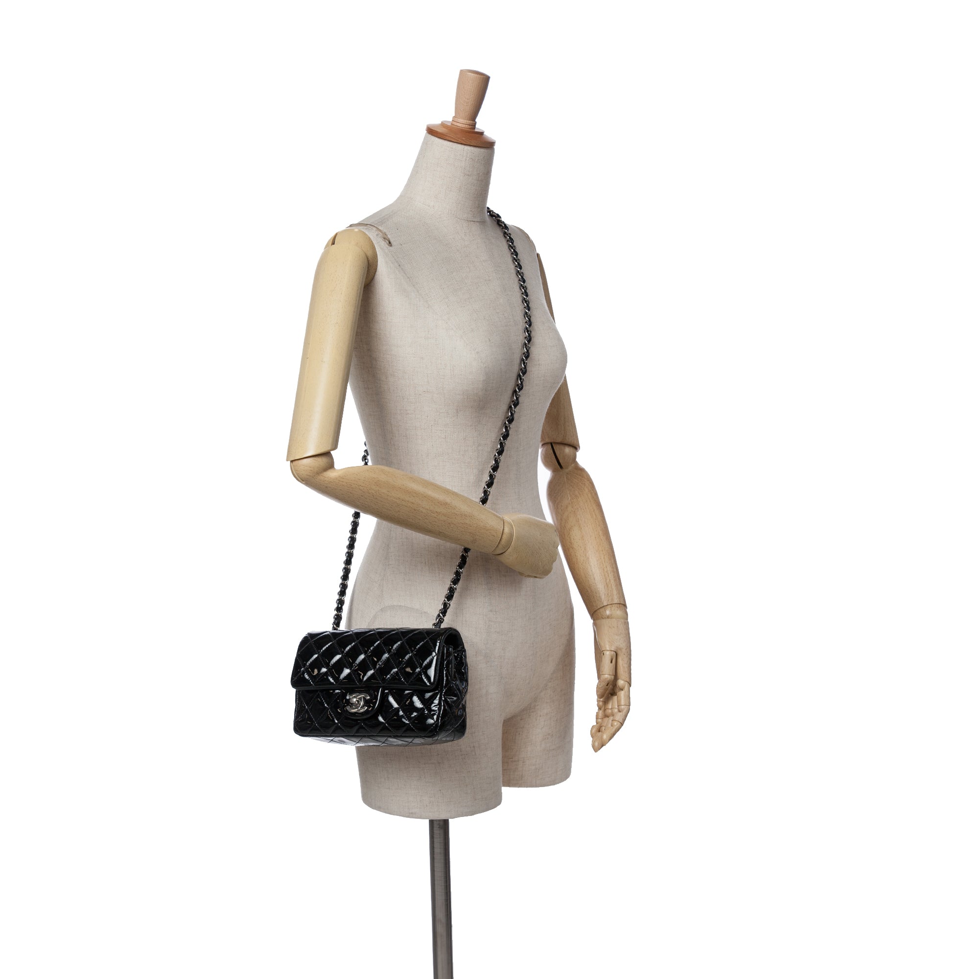 Chanel Mini Rectangular Classic Patent Single Flap - image 9