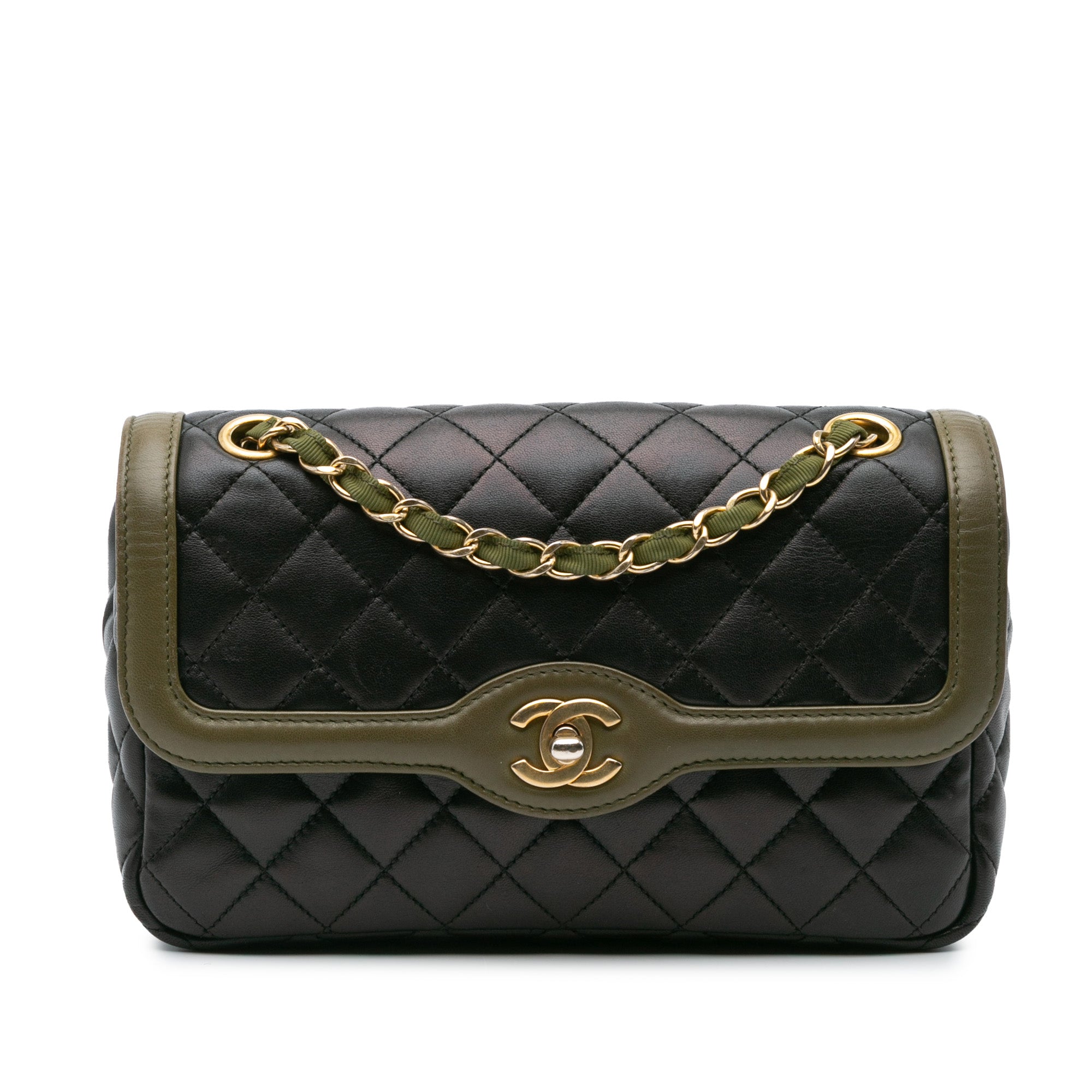 Chanel Small Quilted Lambskin Two-Tone Day Flap - image 1