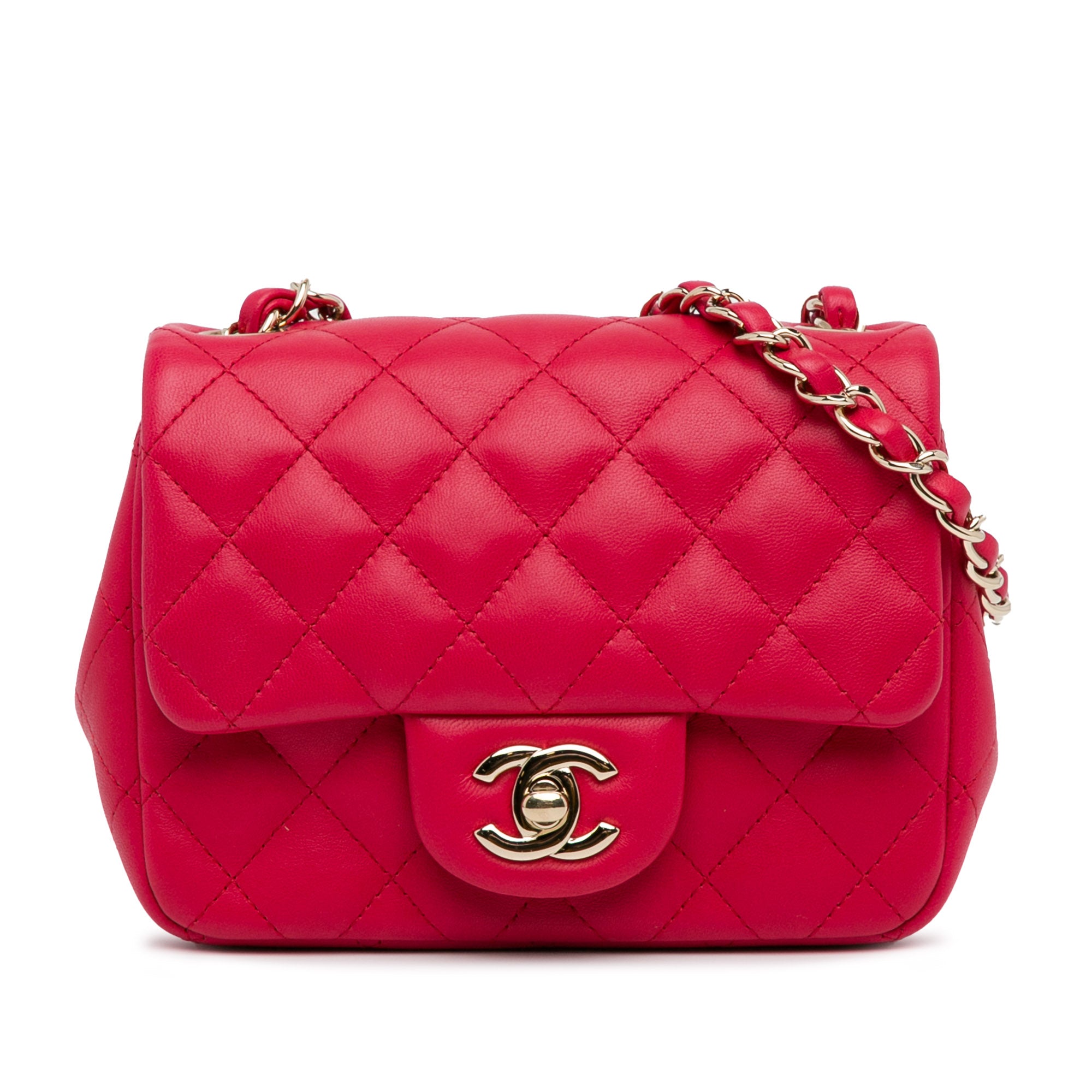 Chanel Mini Square Classic Lambskin Single Flap - image 1