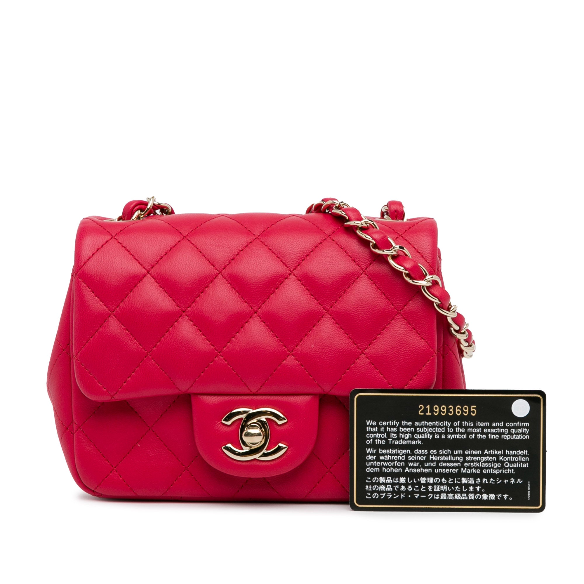 Chanel Mini Square Classic Lambskin Single Flap - image 10