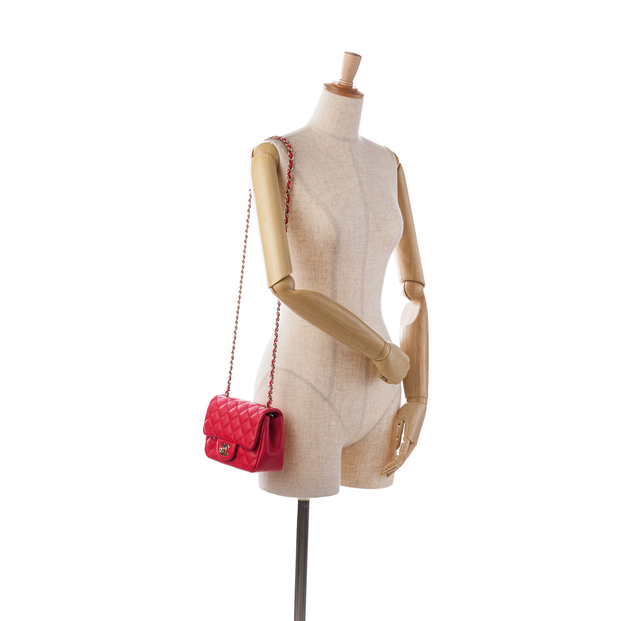 Chanel Mini Square Classic Lambskin Single Flap - image 9