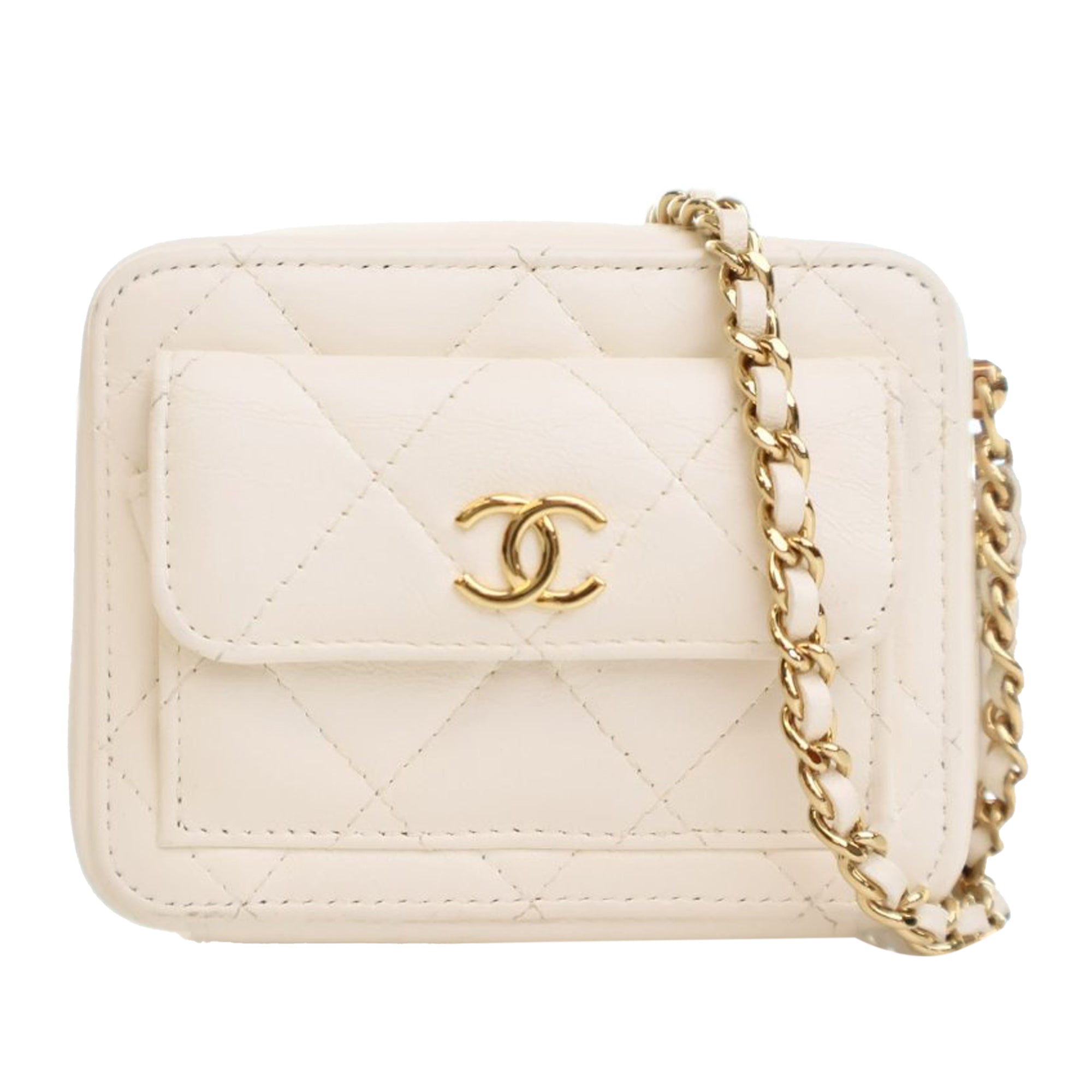 Chanel Mini Quilted Lambskin CC Vanity Case - image 1