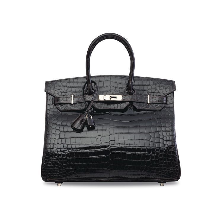 Hermès Birkin 35 black matte Porosus crocodile