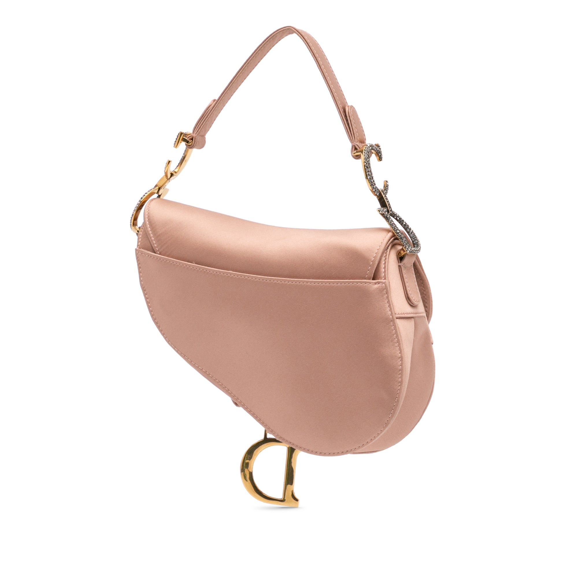 Dior Mini Satin Crystal Embellished Saddle Bag - image 2